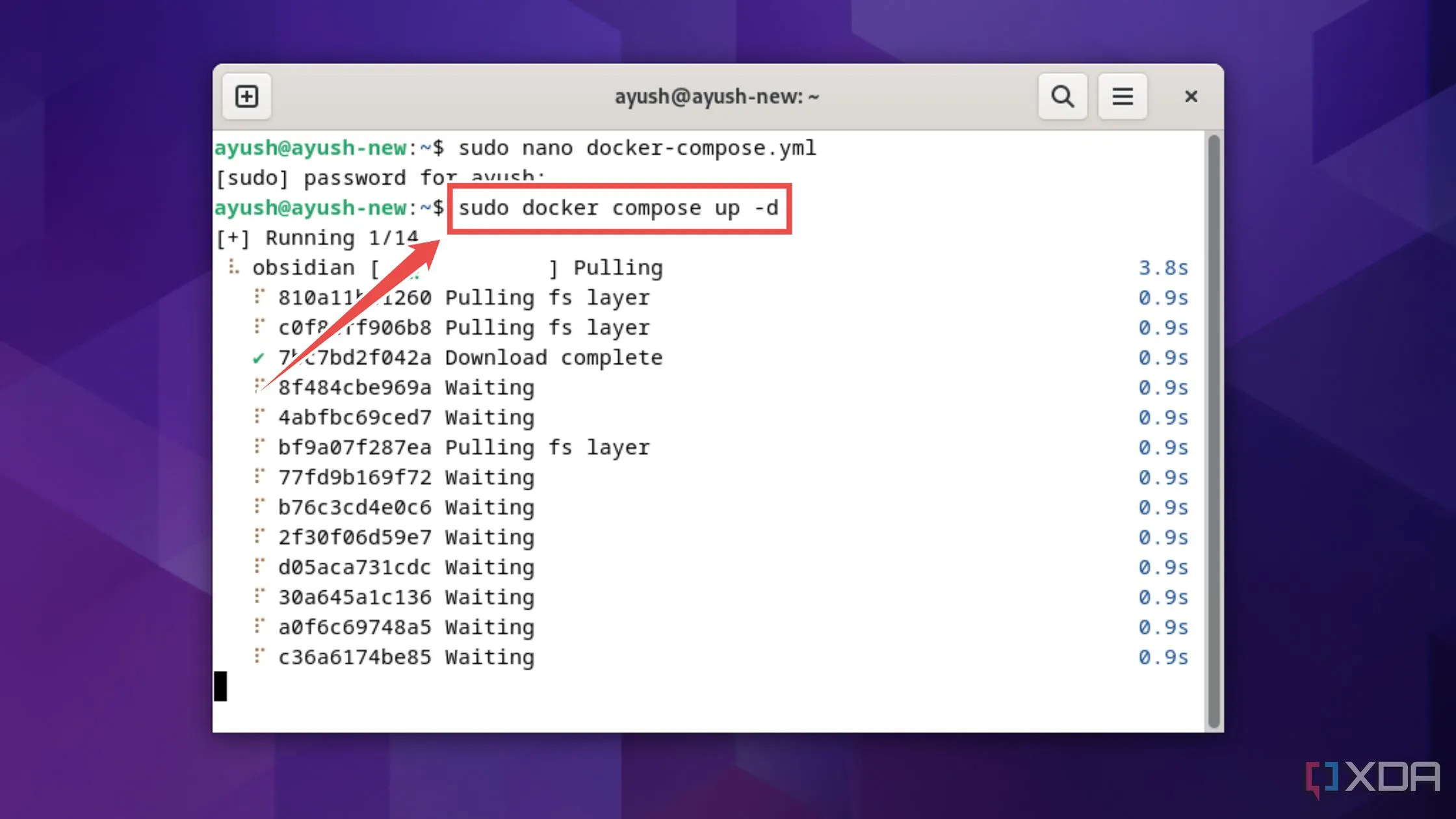 Chạy container Obsidian bằng Docker Compose