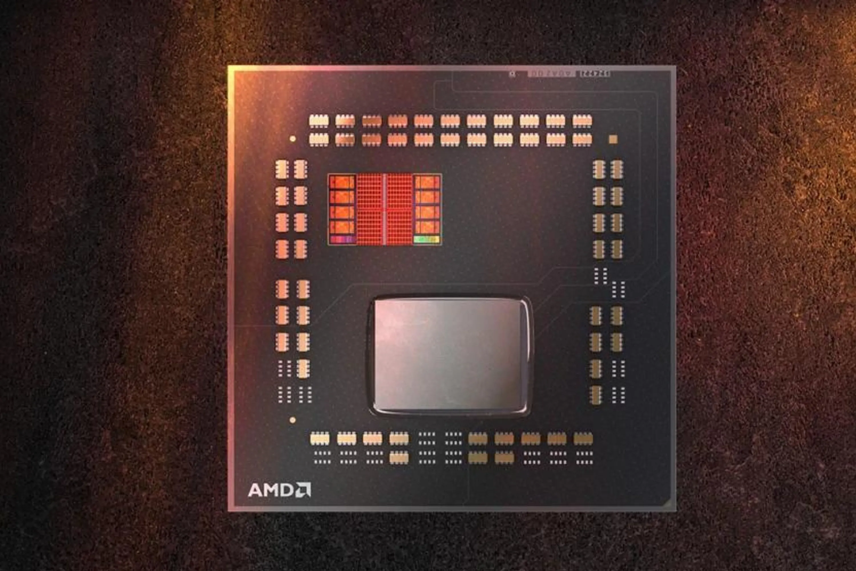 Chip CPU AMD Ryzen 7 5800X3D hiển thị chi tiết