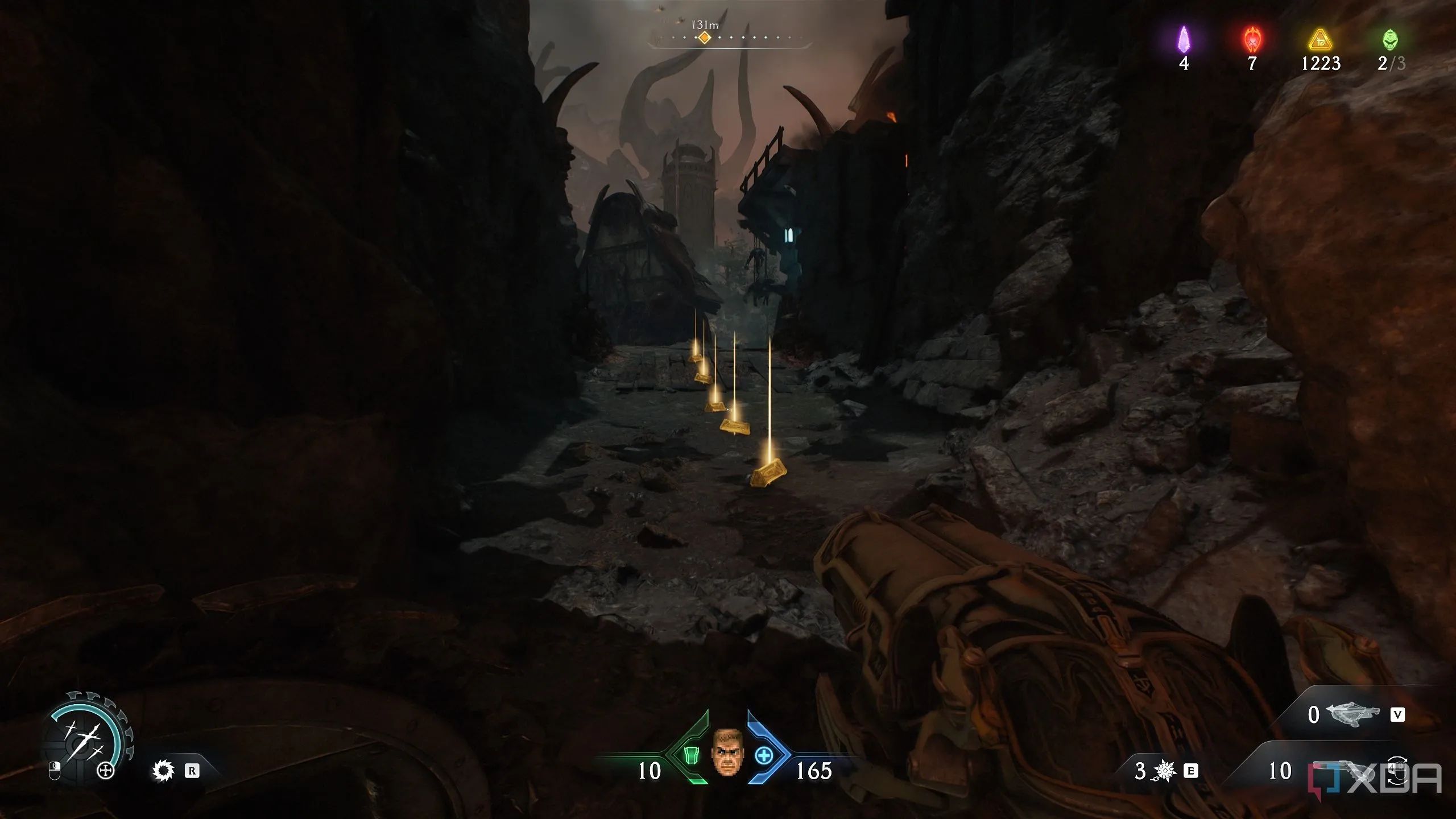 Chuỗi thỏi vàng bên ngoài khu vực bí mật 2 trong Chapter 20 của Doom: The Dark Ages