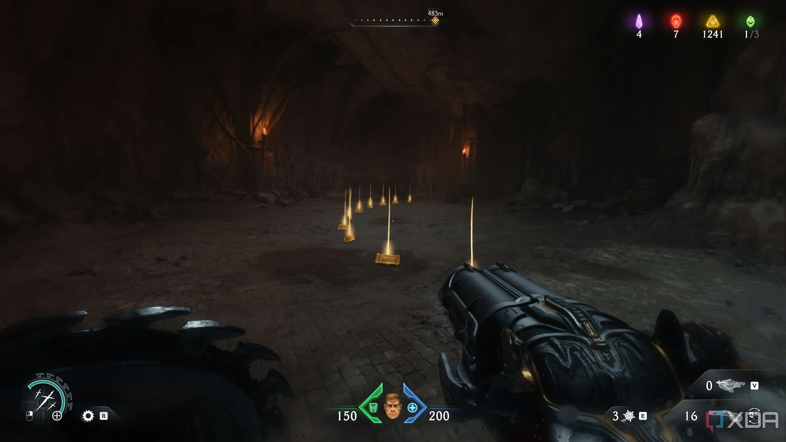 Chuỗi vàng sau đoạn bơi dưới nước trong Chapter 20 của Doom: The Dark Ages