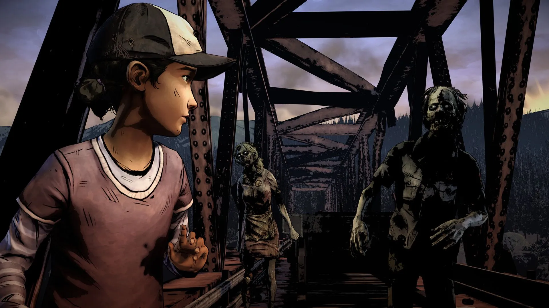 Clementine và AJ trong bối cảnh hậu tận thế của The Walking Dead Telltale Definitive Series