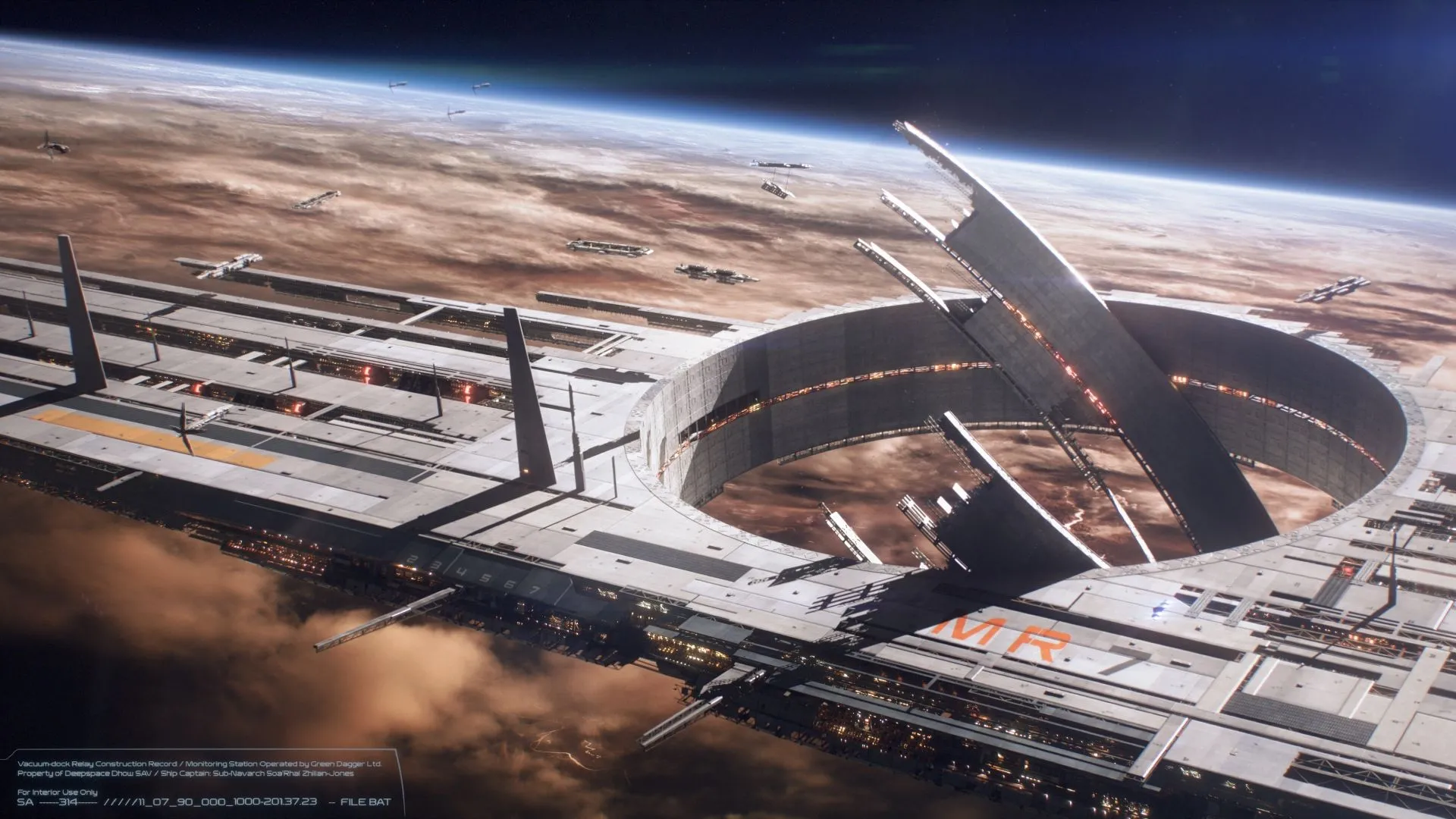Concept art gợi ý về một Mass Relay được tái thiết hoặc trạm không gian trong Mass Effect 5