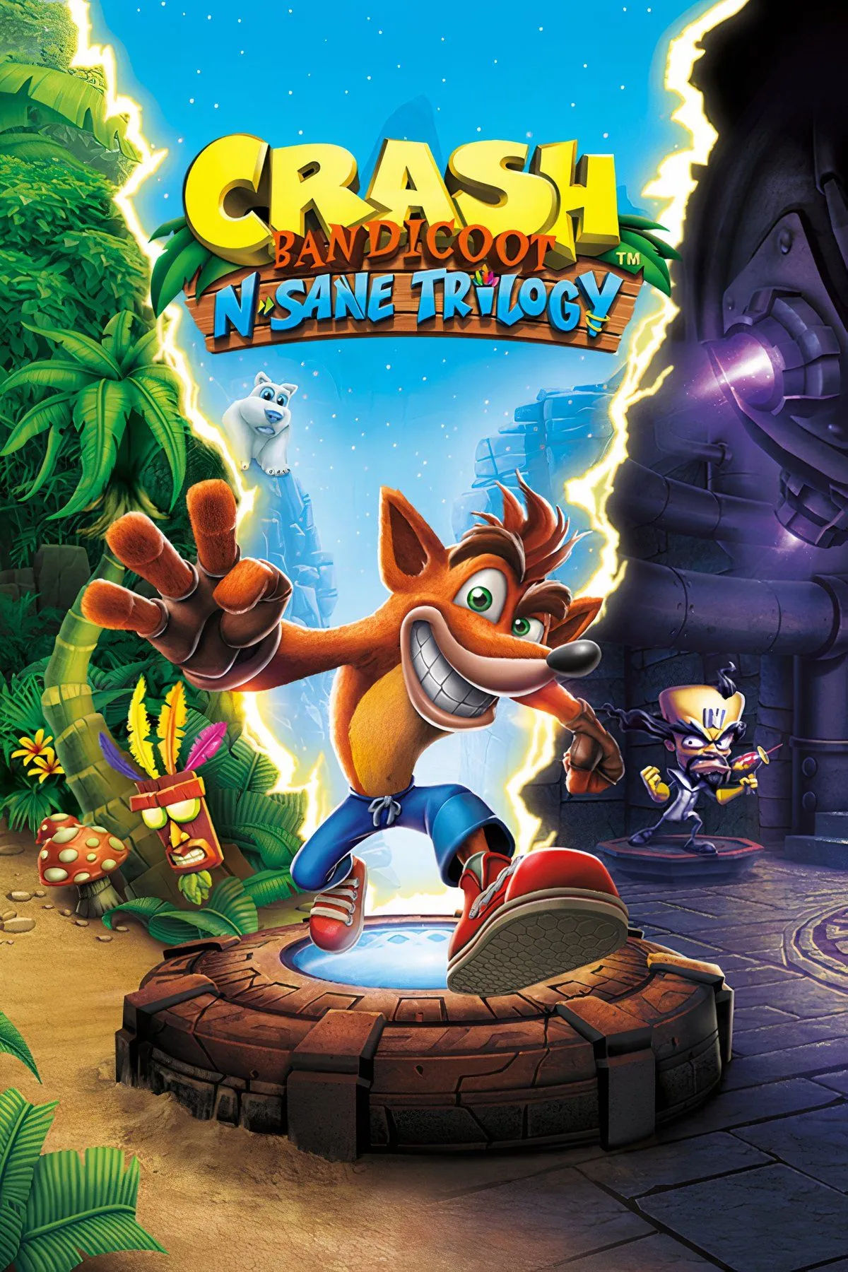Crash Bandicoot trong phiên bản N. Sane Trilogy với đồ họa HD tươi mới, tái hiện hành trình nhảy nhót cổ điển.