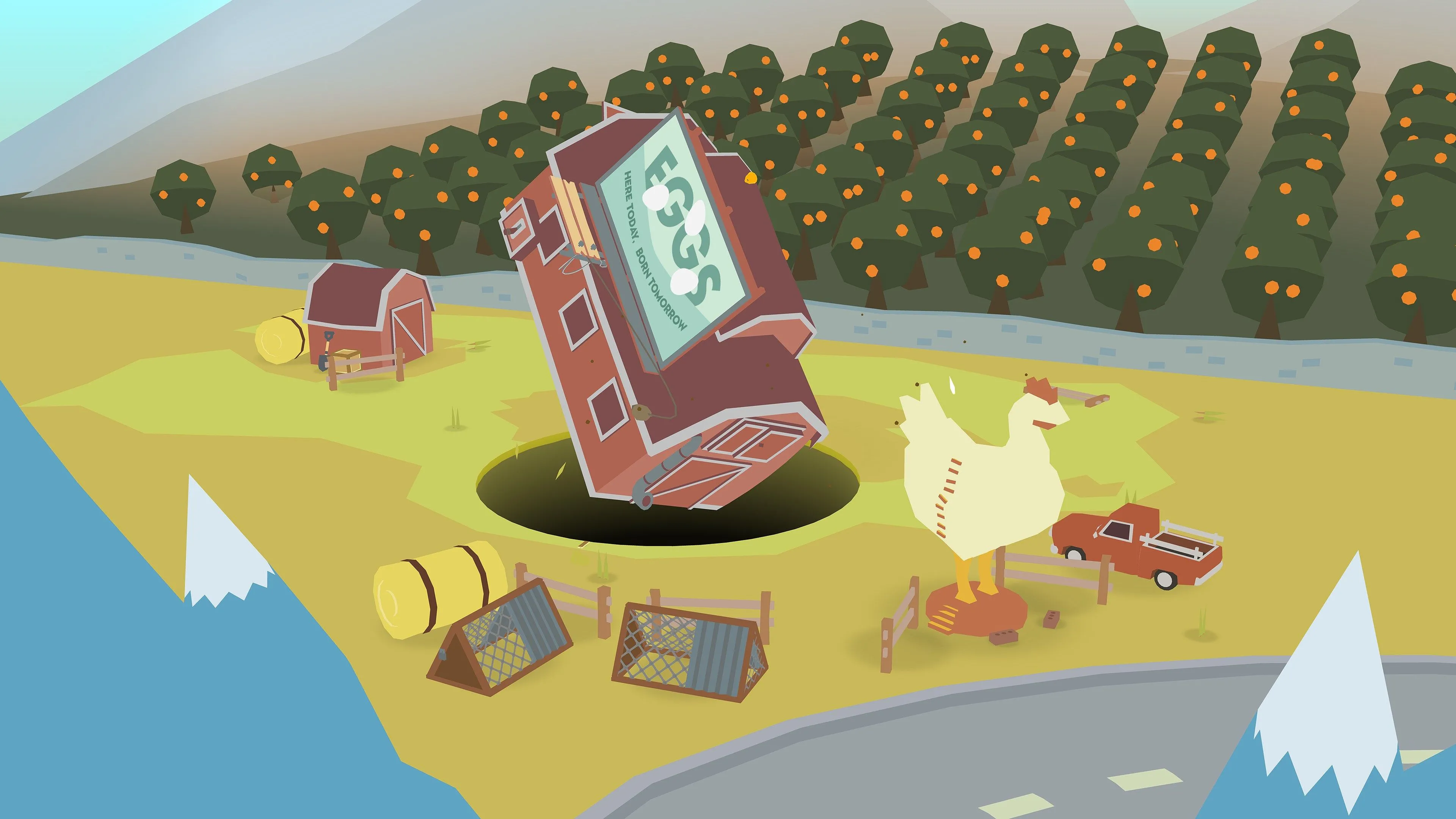 Cư dân Donut County ngạc nhiên khi hố khổng lồ của BK nuốt chửng thị trấn