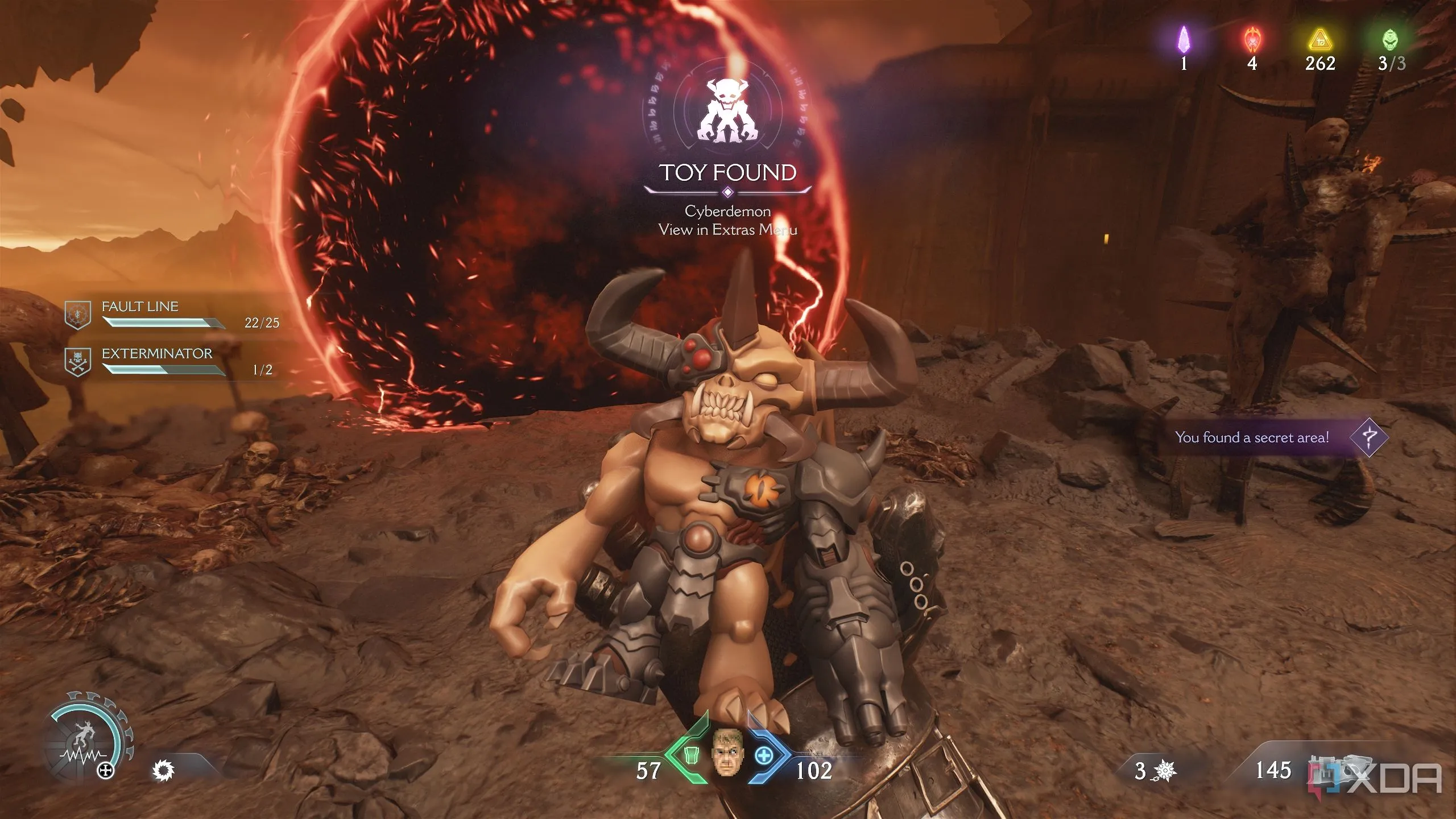 Đồ chơi Cyberdemon vật phẩm sưu tầm bí mật trong Doom The Dark Ages Chương 10