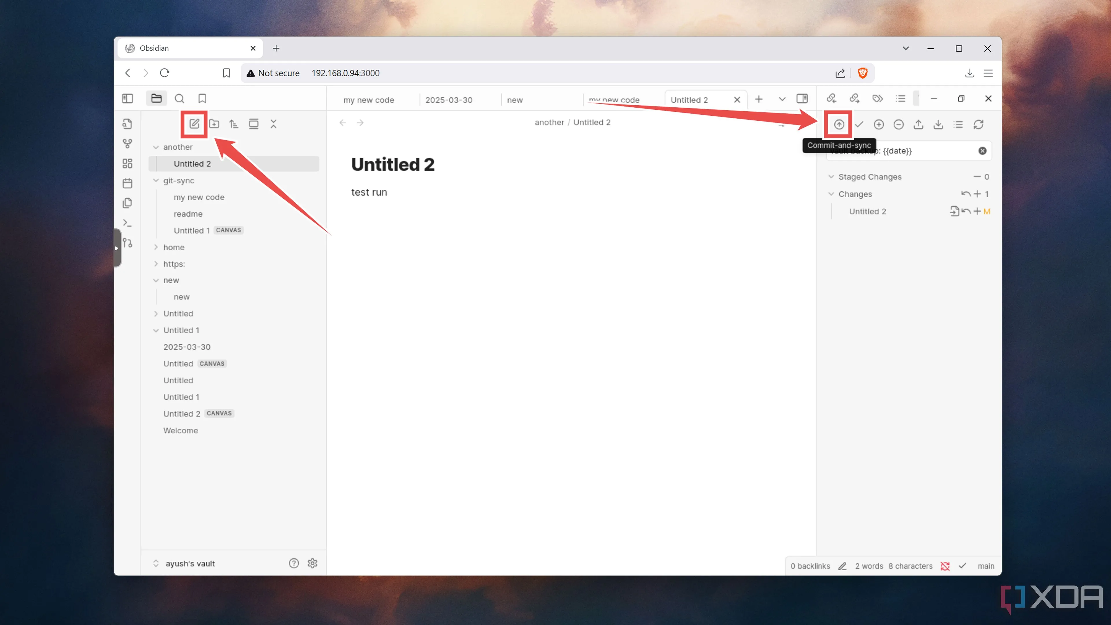 Đồng bộ file ghi chú mới trong Obsidian với kho lưu trữ GitHub