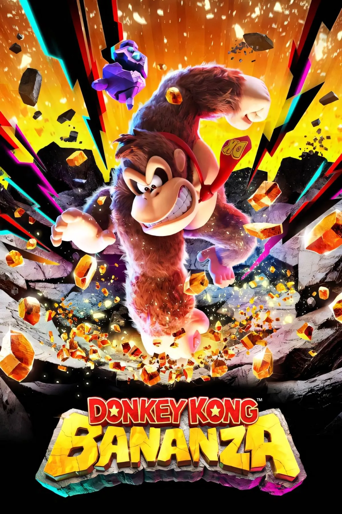 Donkey Kong Bananza phong cách đồ họa 3D đầy màu sắc và nhân vật đáng yêu