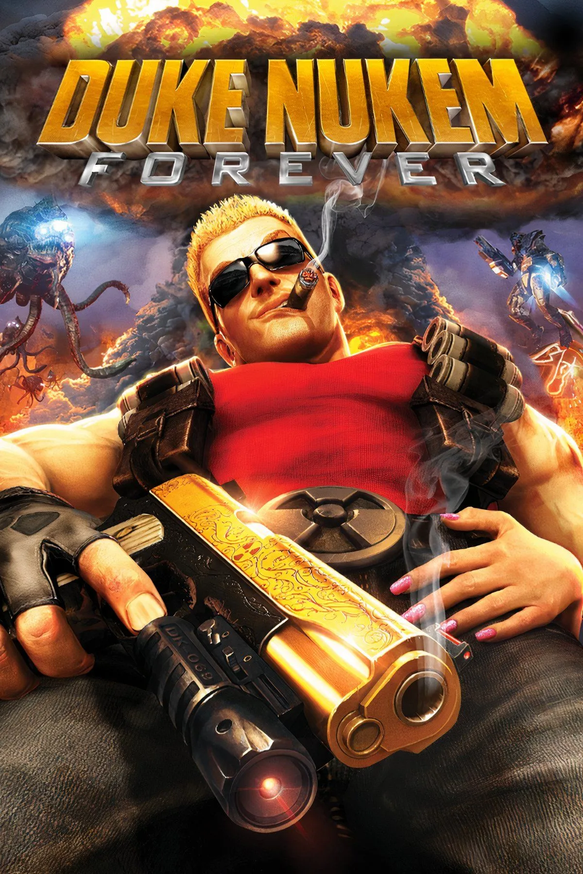Duke Nukem trong Duke Nukem Forever, đại diện cho sự lỗi thời và thất vọng sau nhiều năm phát triển