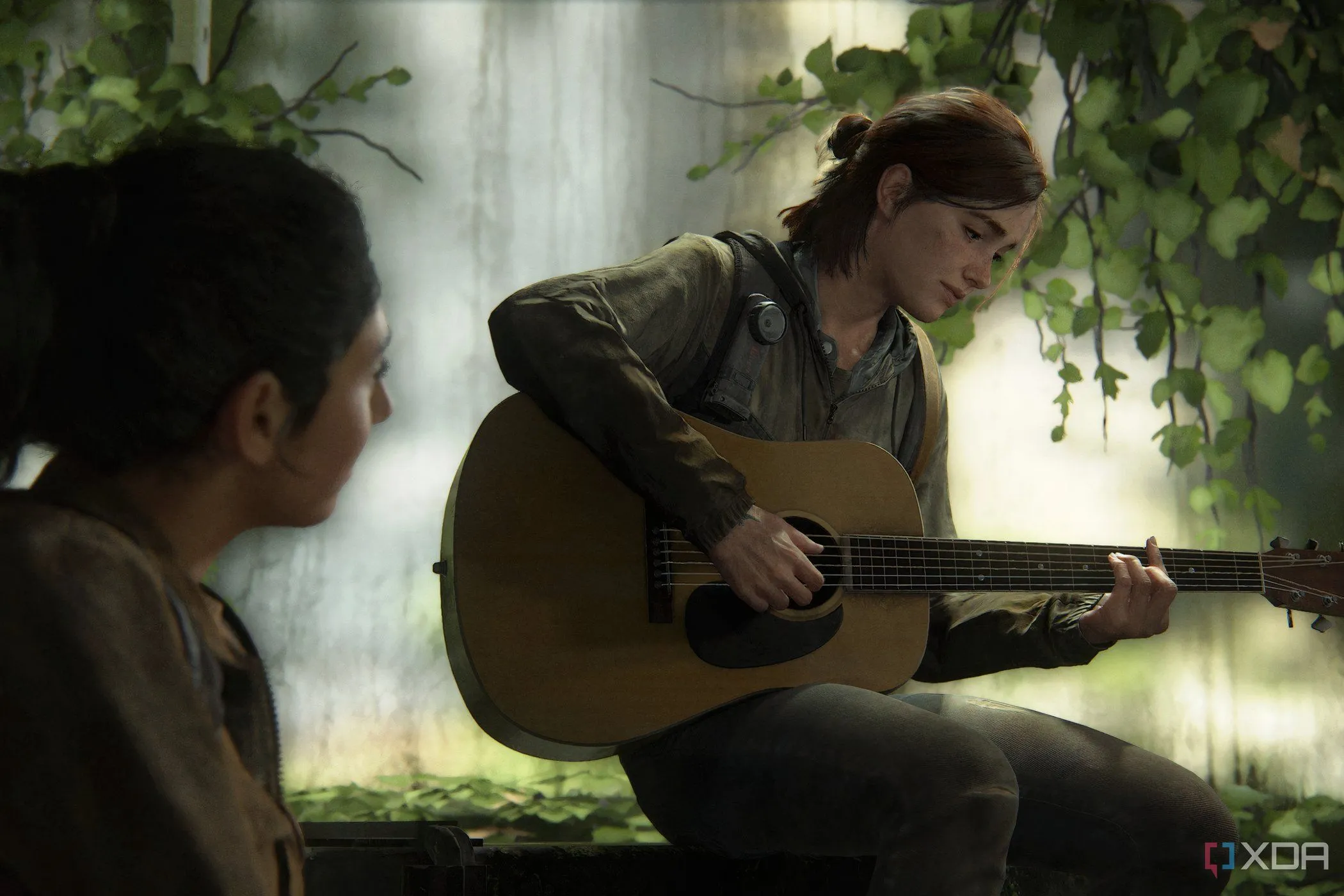Ellie chơi guitar trong The Last of Us Part II, khắc họa chiều sâu cảm xúc của series game.