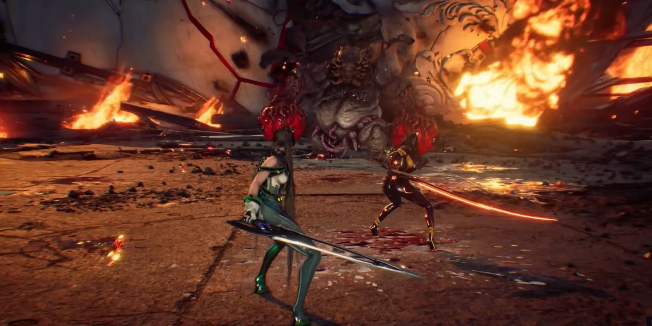 Eve trong một khoảnh khắc hành động gay cấn của game Stellar Blade