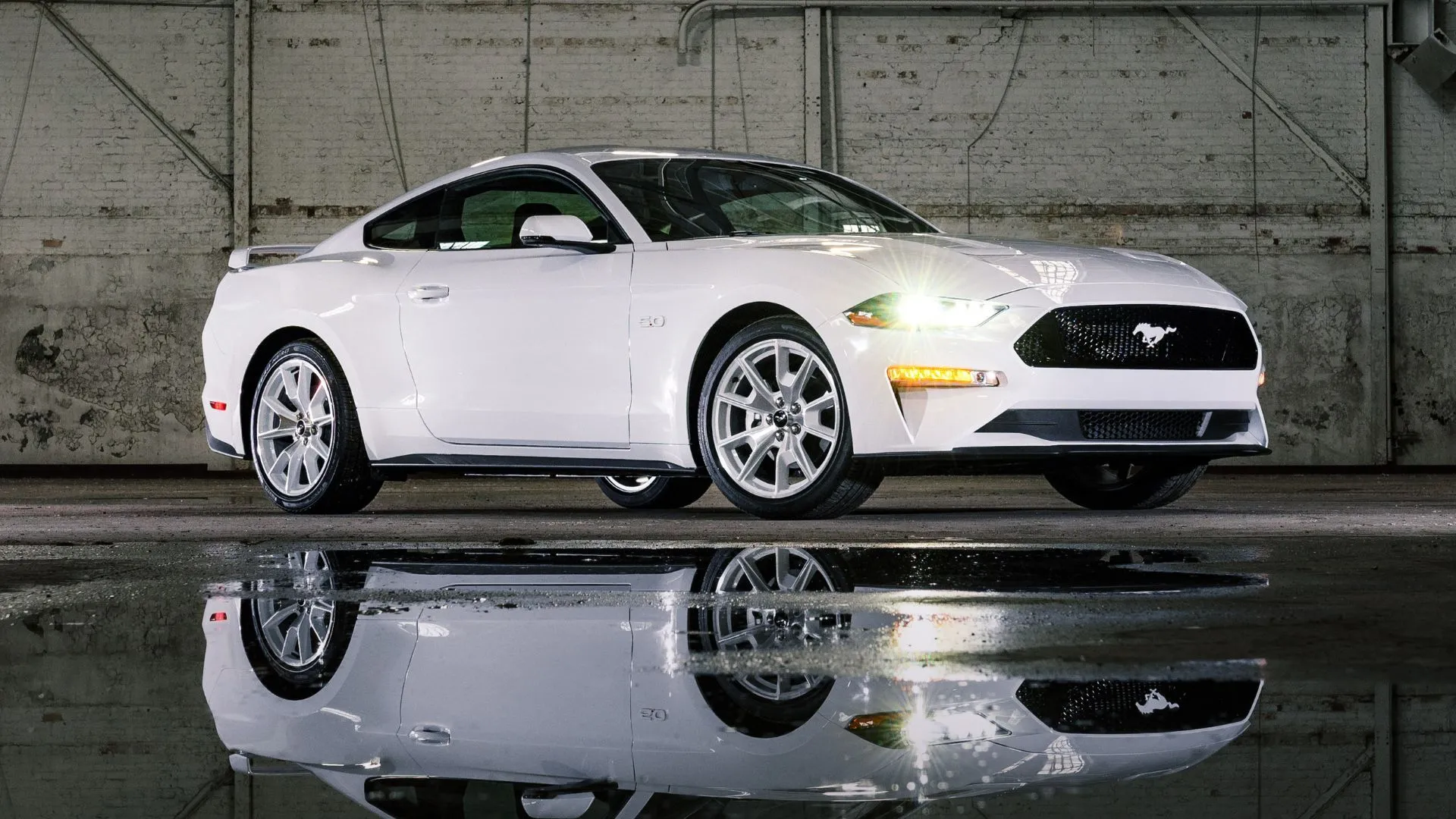 Ford Mustang EcoBoost Coupe 2023 màu trắng, phiên bản Mustang hiệu quả với động cơ turbo-4