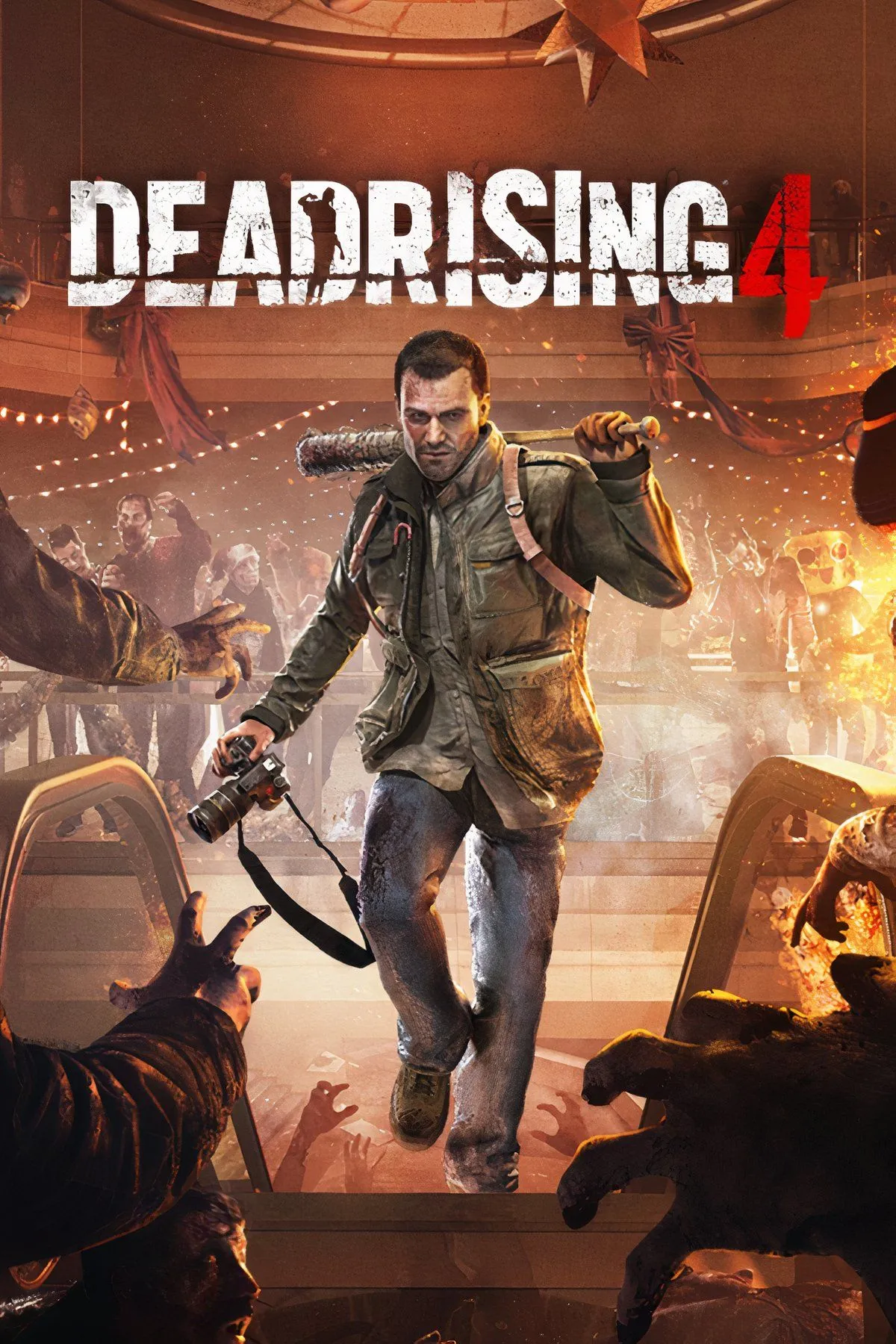Frank West sử dụng vũ khí độc đáo chống lại đám zombie trong Dead Rising 4, bối cảnh Giáng Sinh bất thường