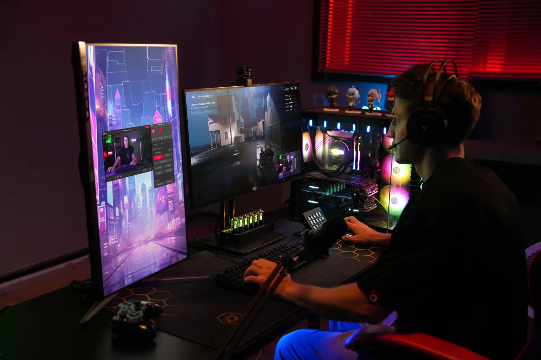 Game thủ đang trải nghiệm chơi game trên máy tính sử dụng Linux, thể hiện hiệu quả của các lớp tương thích như Proton