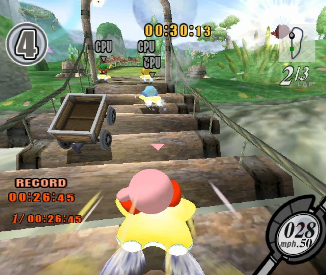 Gameplay hỗn loạn và vui nhộn của Kirby Air Ride, game nhẹ nhàng cho Raspberry Pi