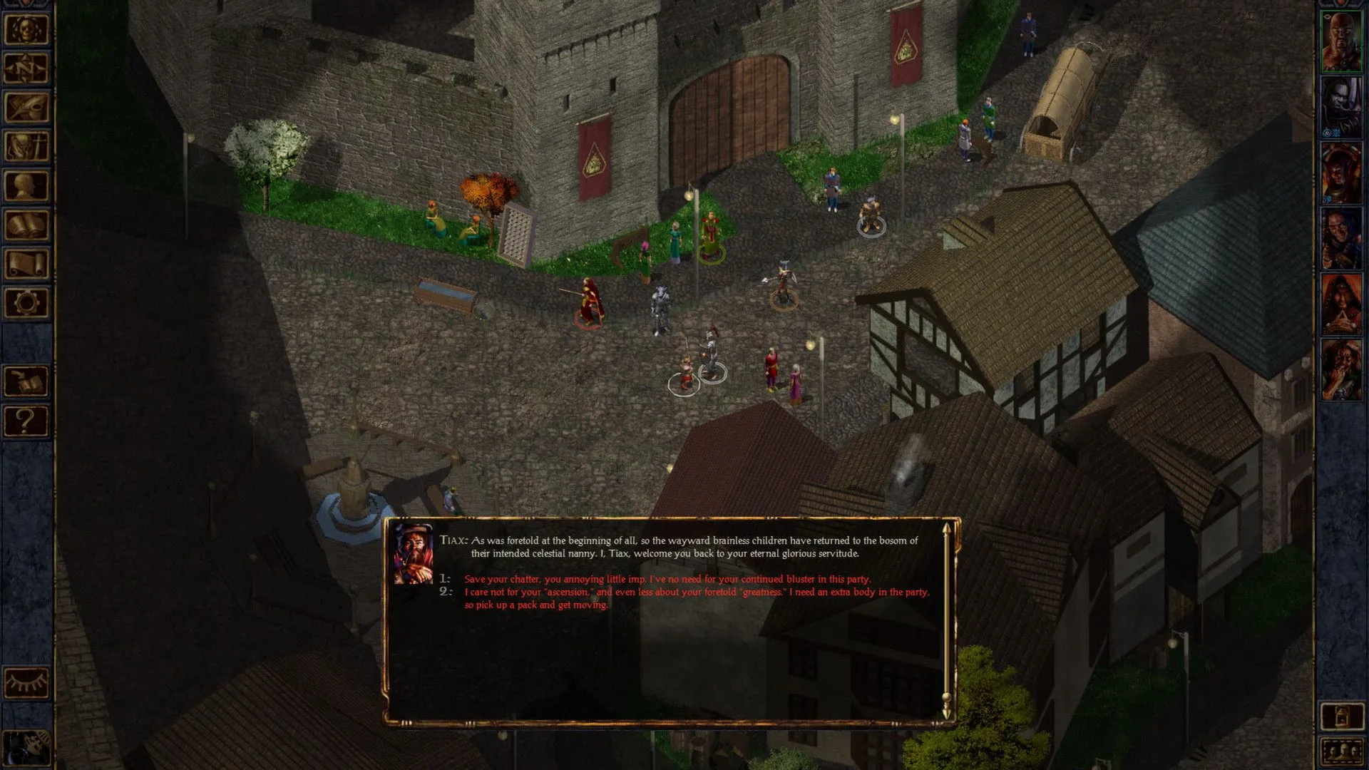 Giao diện Baldur's Gate Enhanced Edition, tựa game nhập vai D&amp;D cổ điển trên Xbox Game Pass