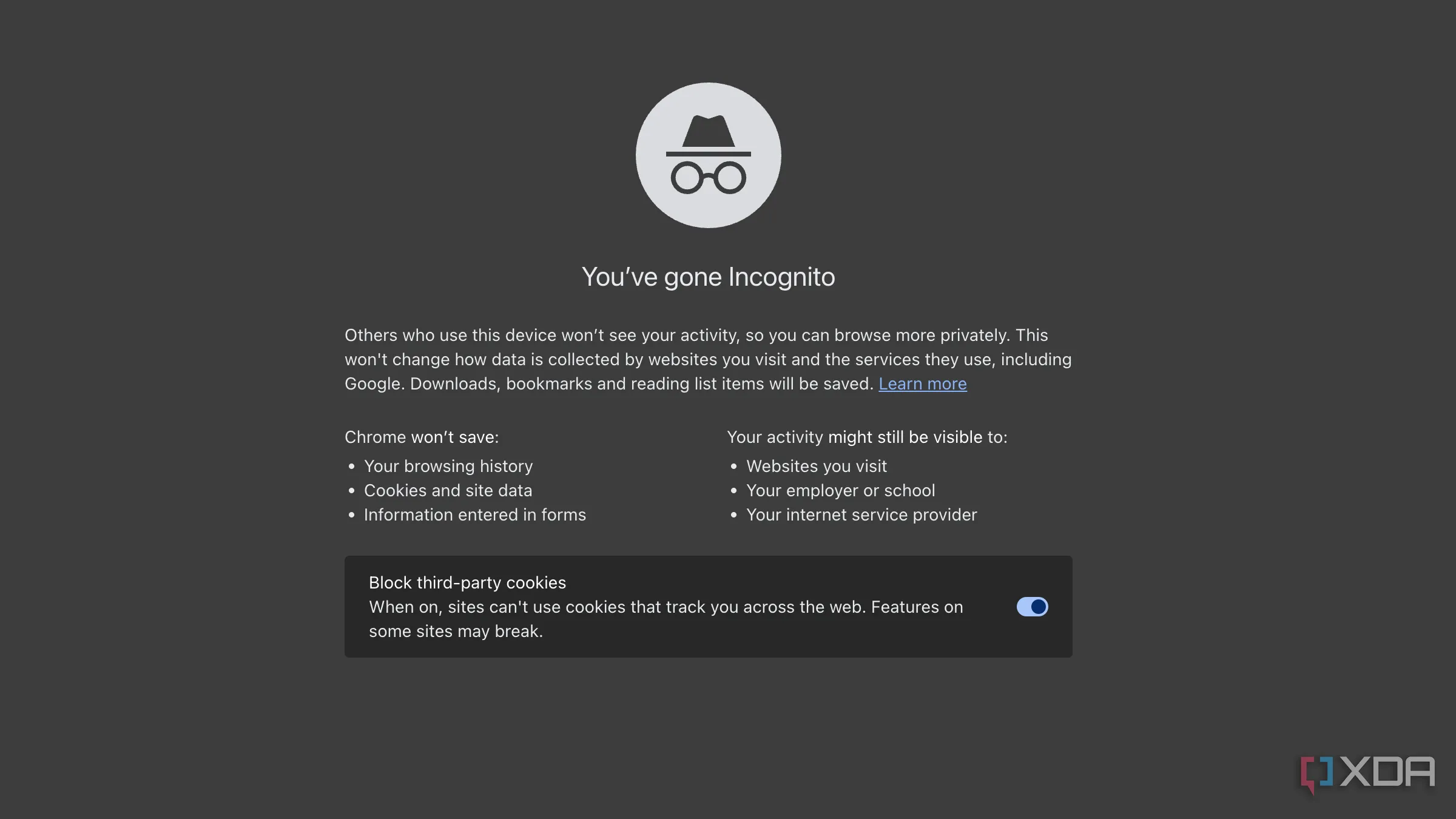 Giao diện chế độ ẩn danh (Incognito) trên trình duyệt Chrome, giúp bảo vệ quyền riêng tư khi đăng nhập tài khoản Microsoft trên thiết bị công cộng