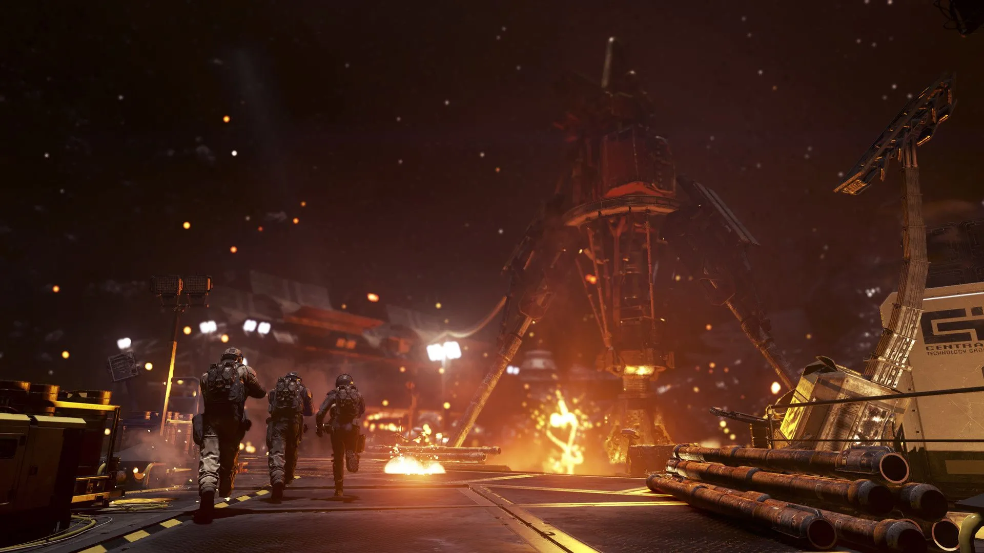 Giao diện chiến đấu với HUD kỹ thuật số trong Infinite Warfare