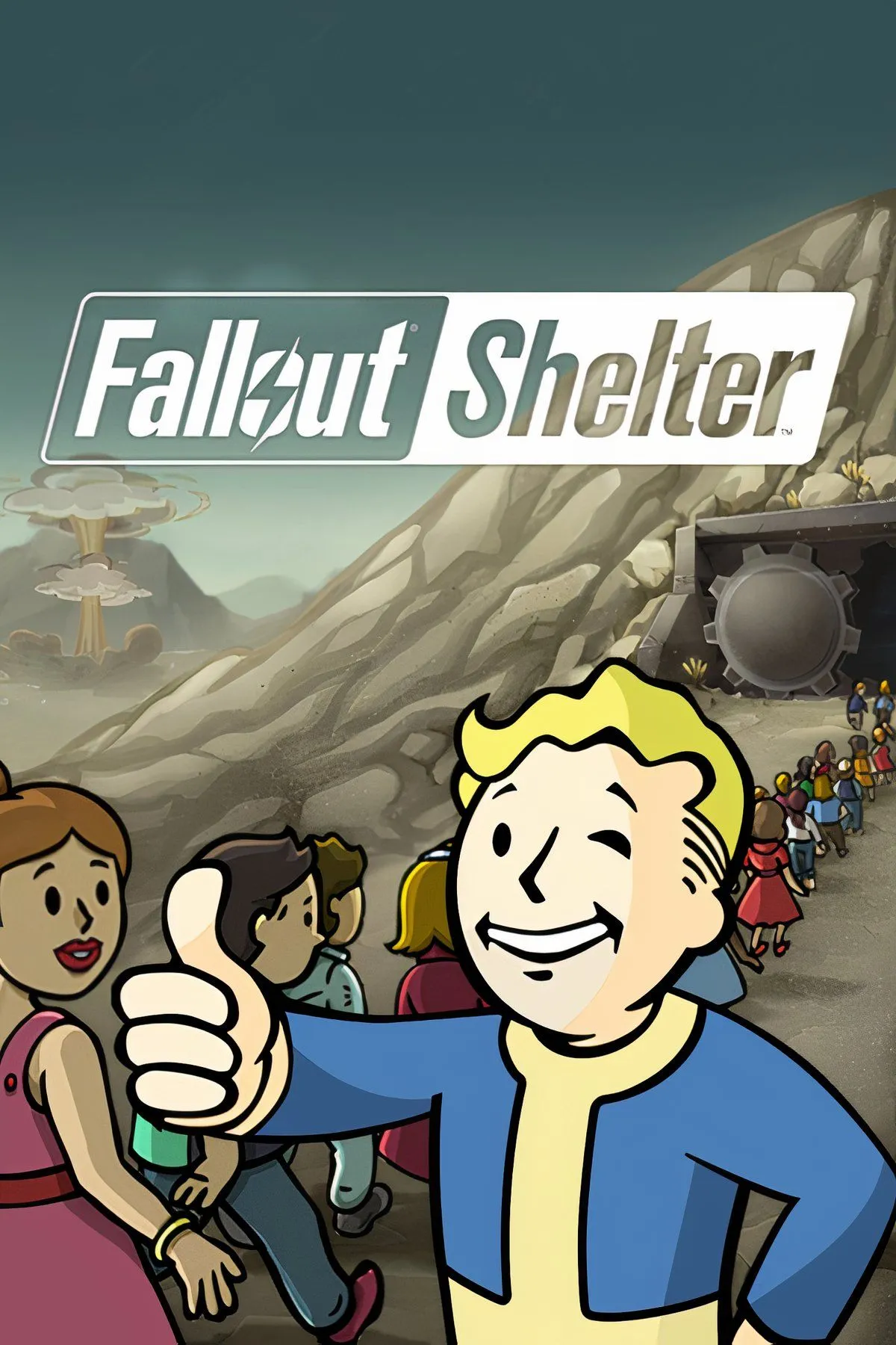 Giao diện Fallout Shelter, người chơi quản lý hầm trú ẩn sau tận thế