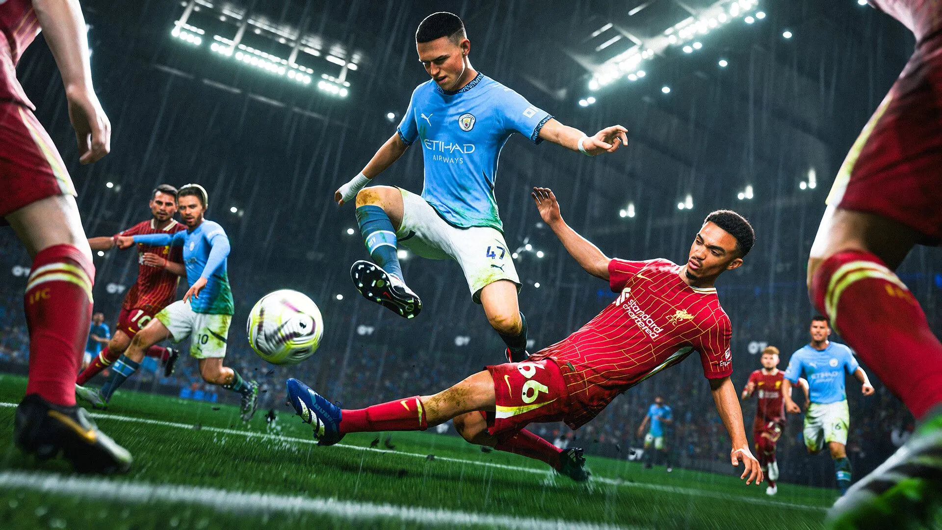 Giao diện game bóng đá EA Sports FC 25 với đồ họa chân thực
