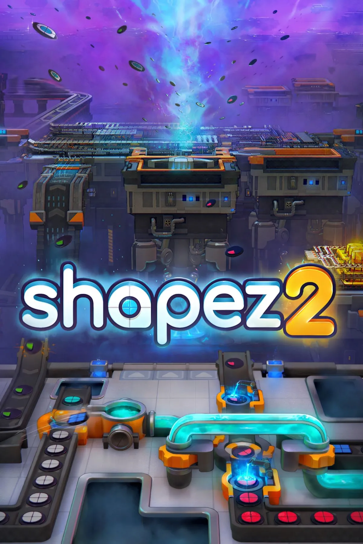Giao diện game Shapez 2 với các mô-đun xây dựng hình dạng