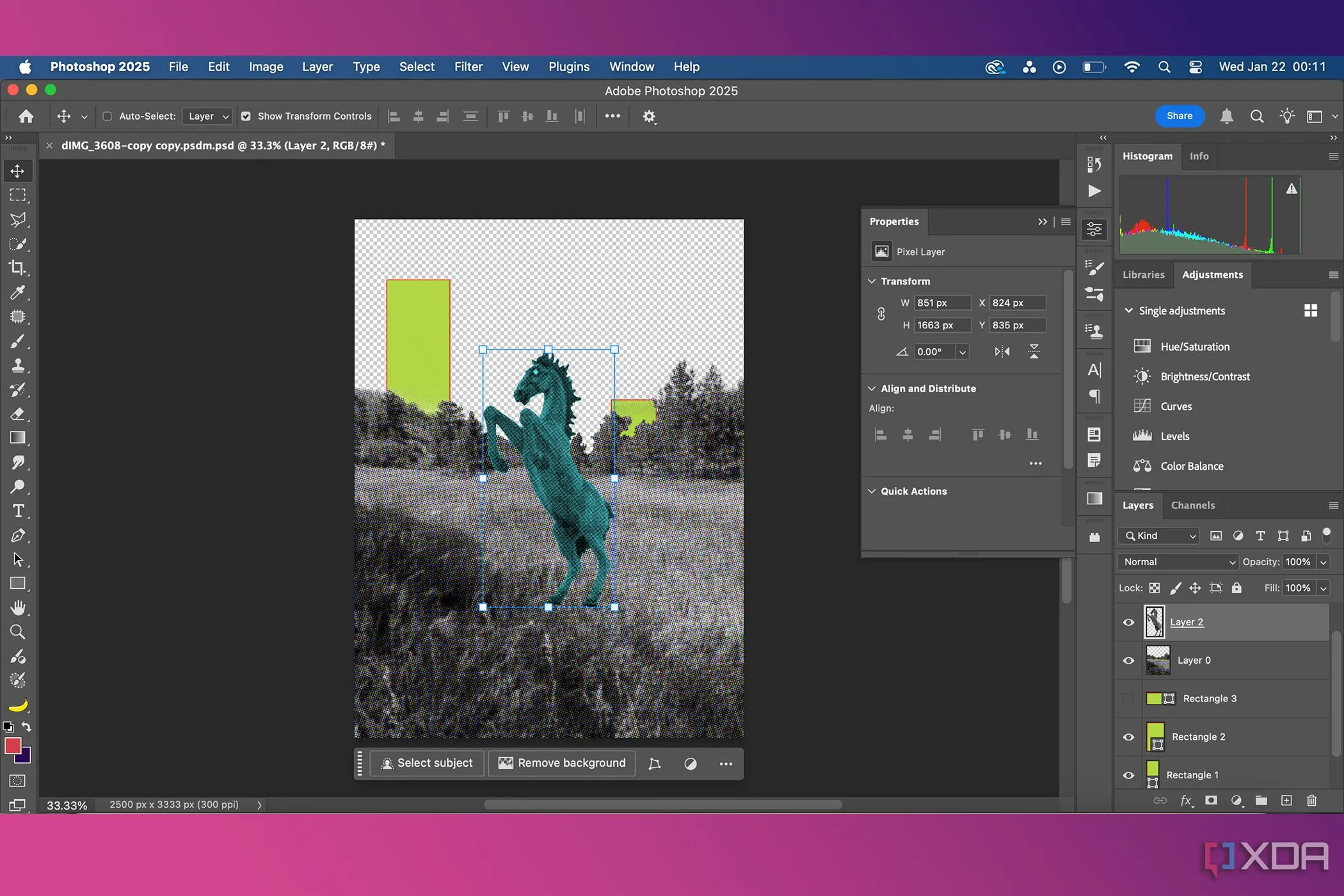 Giao diện người dùng Photoshop với bảng điều khiển thuộc tính được bố trí khoa học, tối ưu trải nghiệm và quy trình làm việc cho người dùng