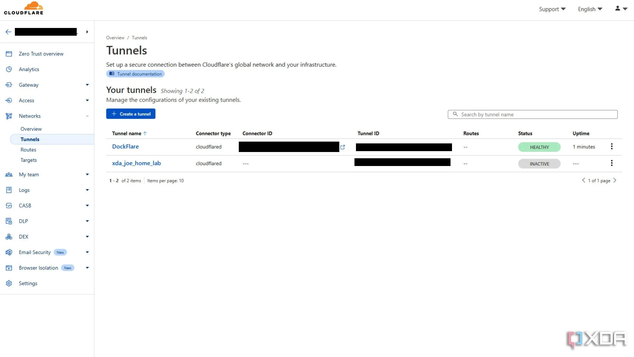 Giao diện quản lý Cloudflare Tunnels thông qua Dockflare, tối ưu truy cập mạng gia đình với OPNsense