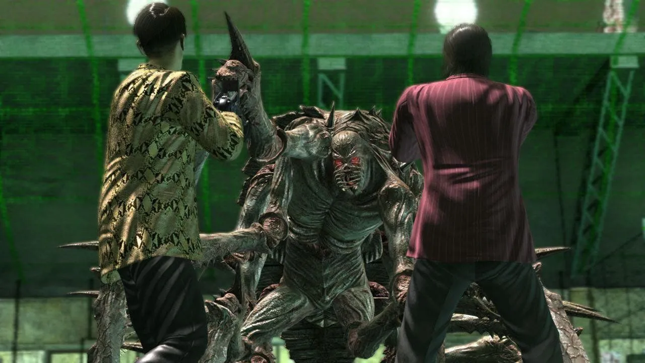 Goro Majima chiến đấu với zombie trong Yakuza: Dead Souls