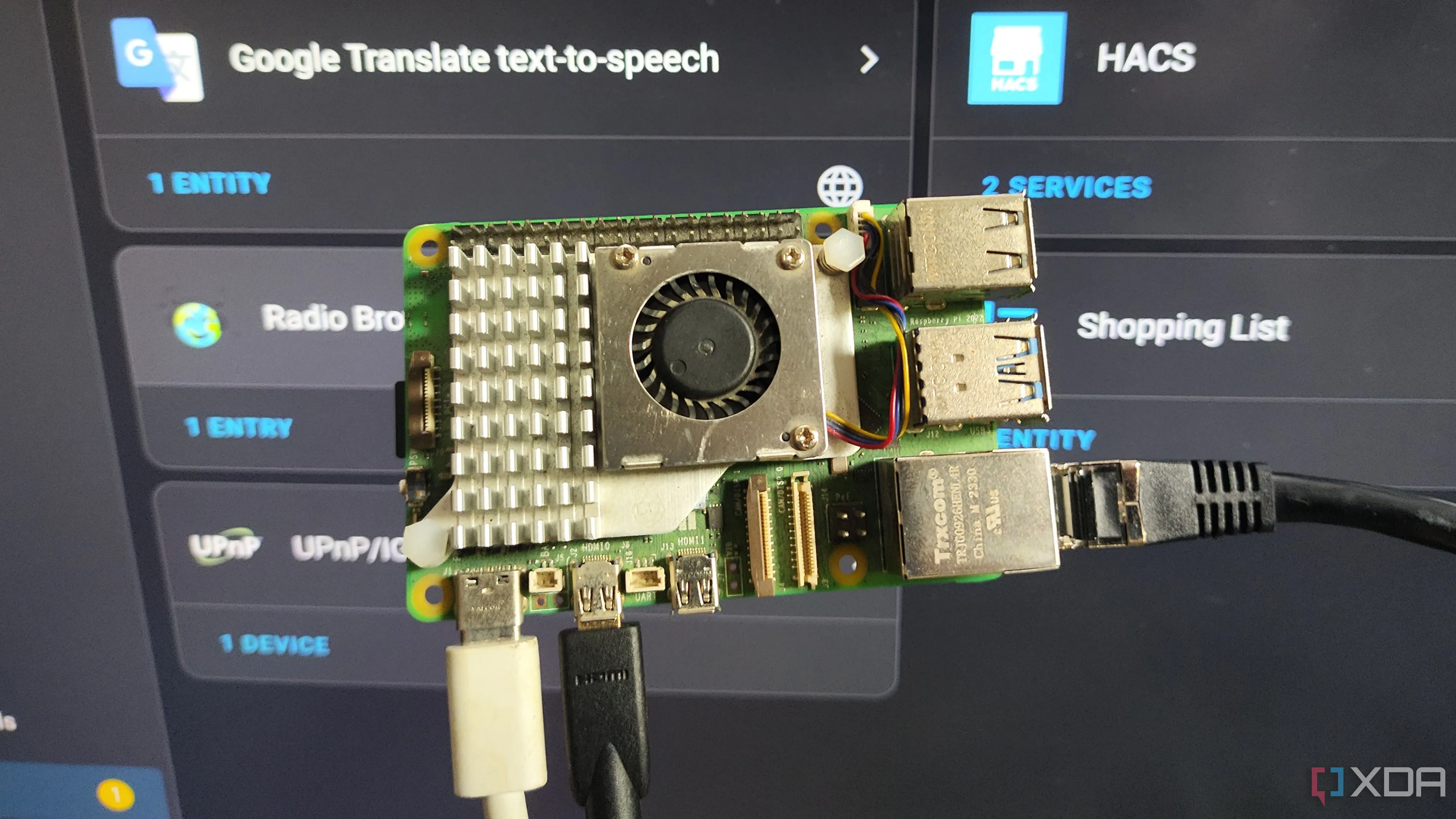 Hệ thống Home Assistant hoạt động trên Raspberry Pi 5, minh họa khả năng tự động hóa nhà thông minh mạnh mẽ