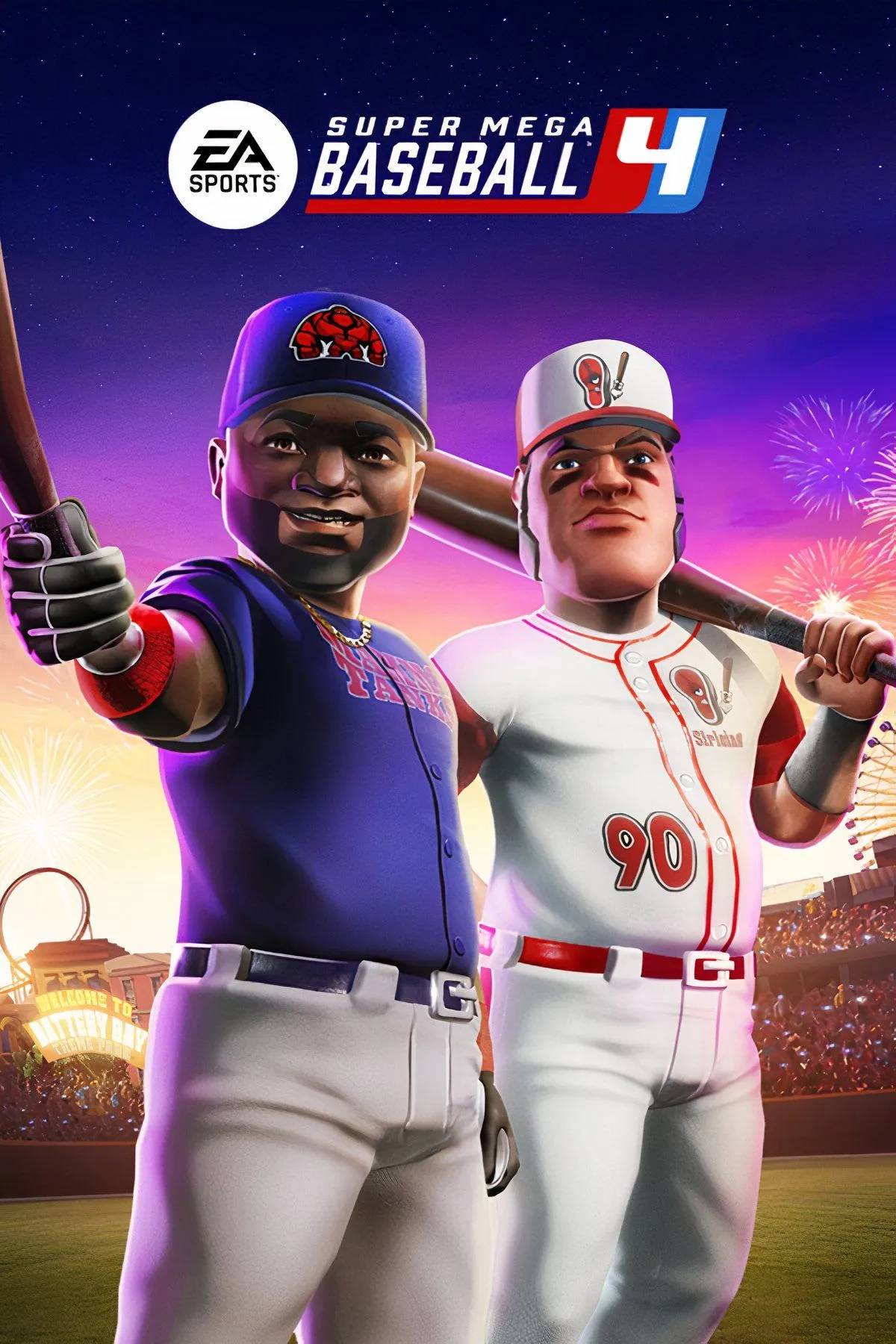 Hình ảnh các cầu thủ bóng chày hoạt hình vui nhộn trong Super Mega Baseball 4