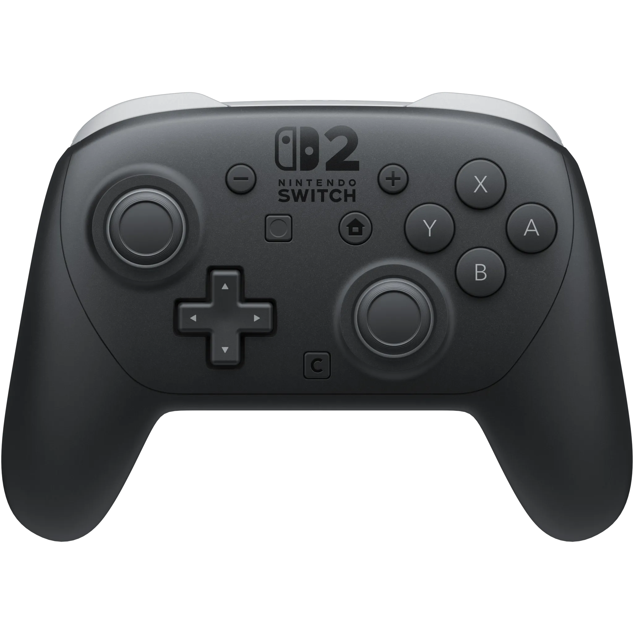 Hình ảnh cận cảnh tay cầm Nintendo Switch 2 Pro Controller màu đen