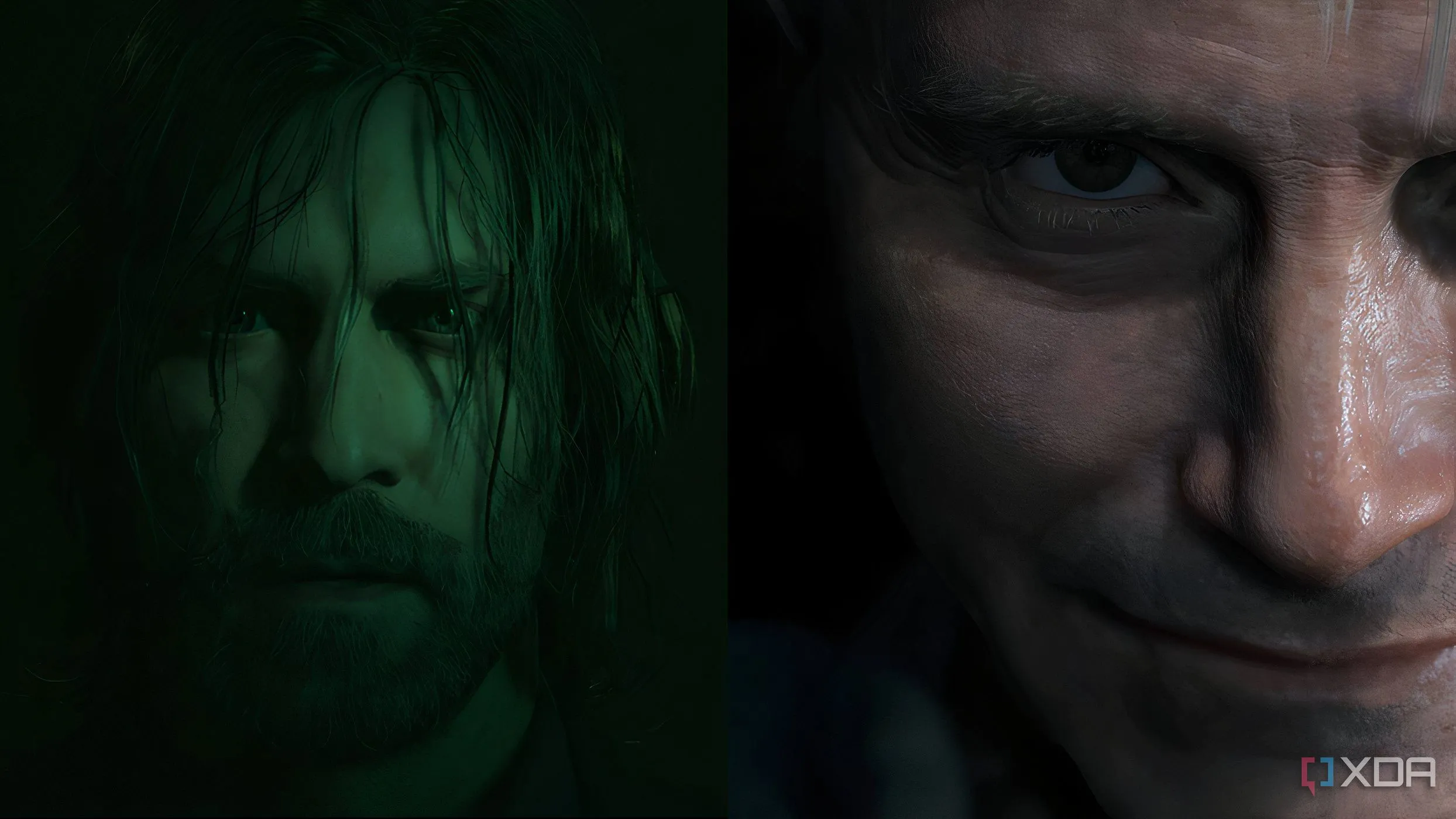 Hình ảnh cắt ghép hai nhân vật game, một từ Death Stranding và một từ Alan Wake 2, đại diện cho những tựa game độc đáo, thử nghiệm phá vỡ khuôn mẫu trong ngành công nghiệp game hiện đại.