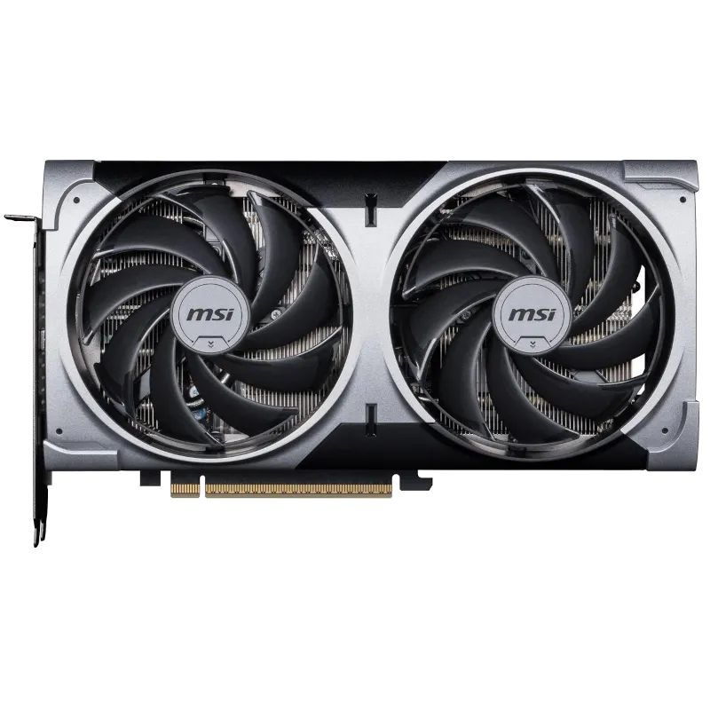 Hình ảnh chi tiết card đồ họa MSI RTX 5070 Ventus 2X OC không đèn RGB.