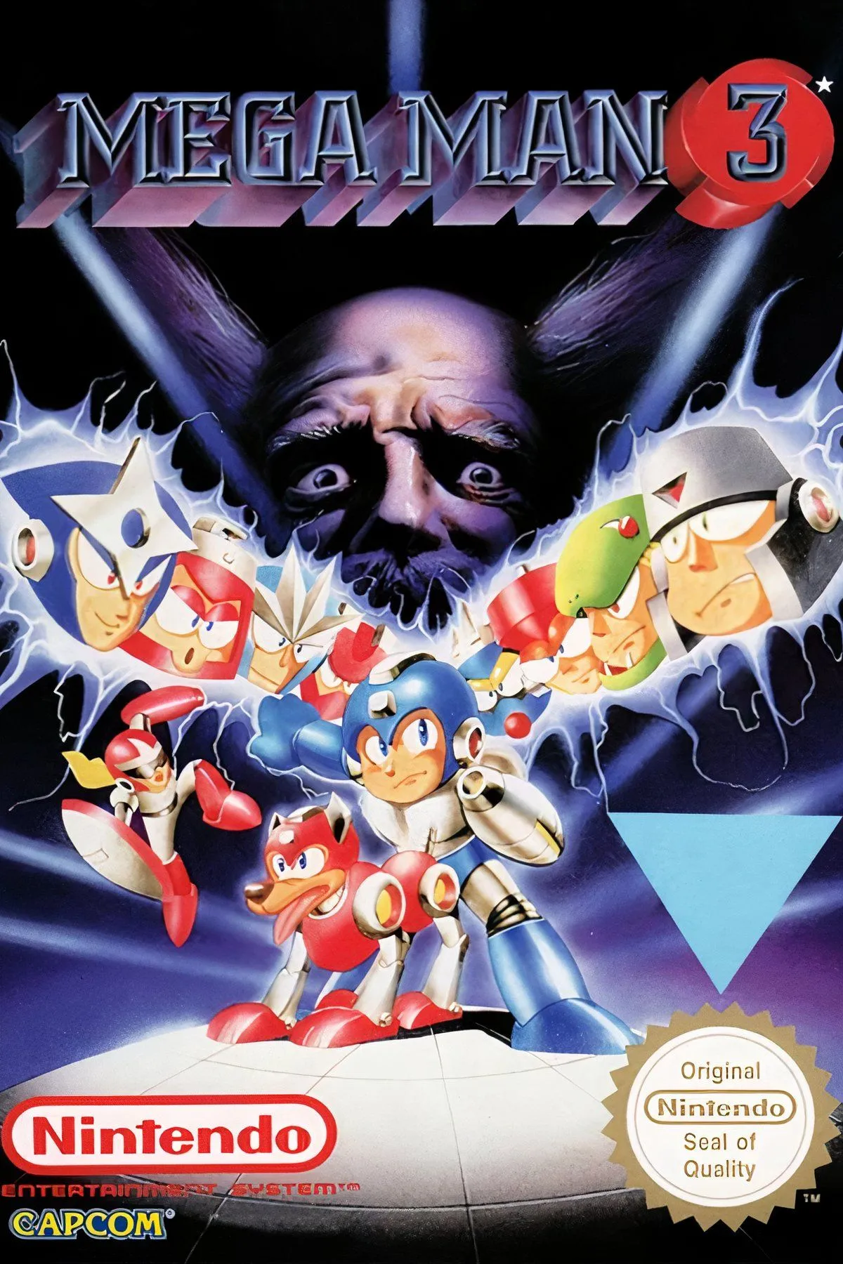 Hình ảnh gameplay của Mega Man 3, tựa game NES đã định hình phong cách hành động của series.