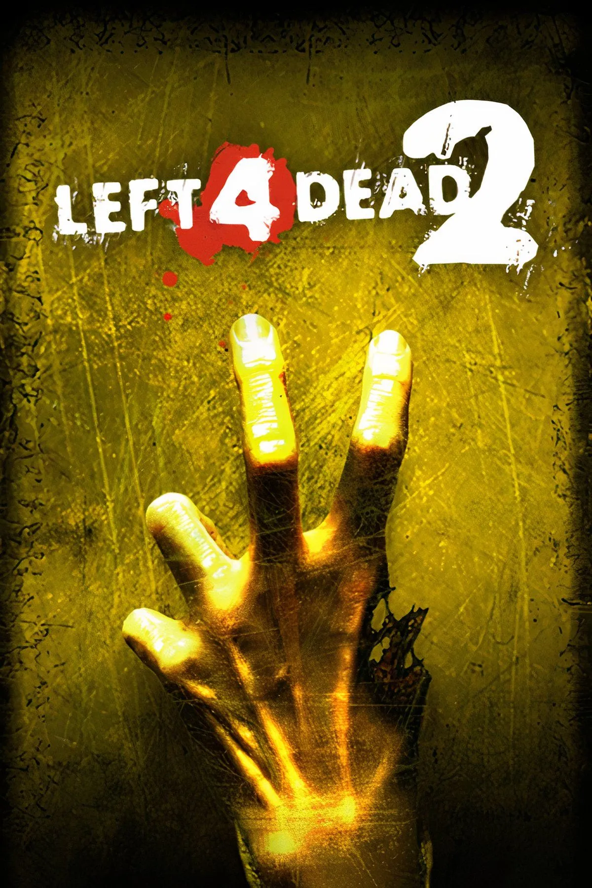 Hình ảnh gameplay Left 4 Dead 2 với bốn nhân vật đang đối mặt với một đám đông zombie trong một con hẻm tối.
