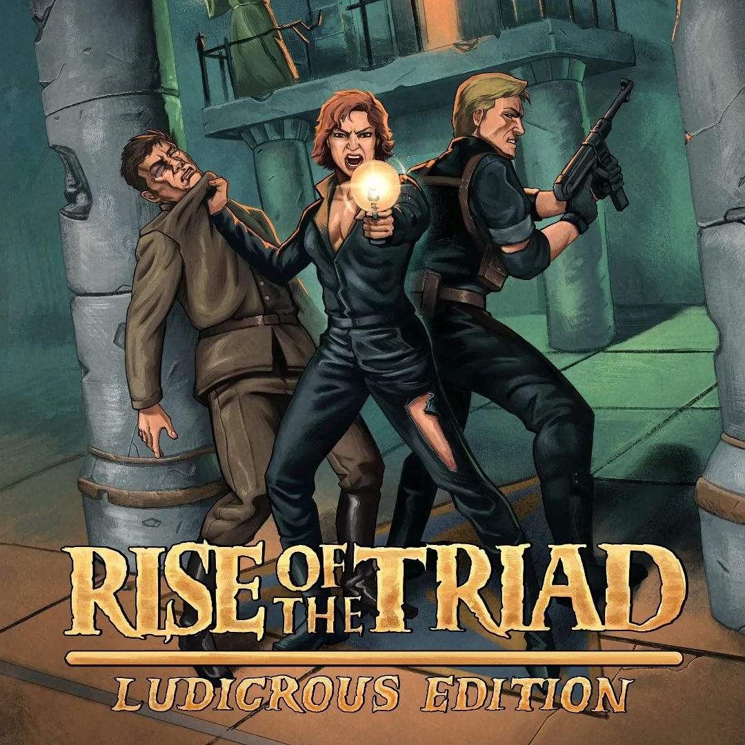 Hình ảnh gameplay Rise of the Triad: Ludicrous Edition, minh họa các màn chơi đầy hành động và yếu tố hài hước của tựa game FPS này.