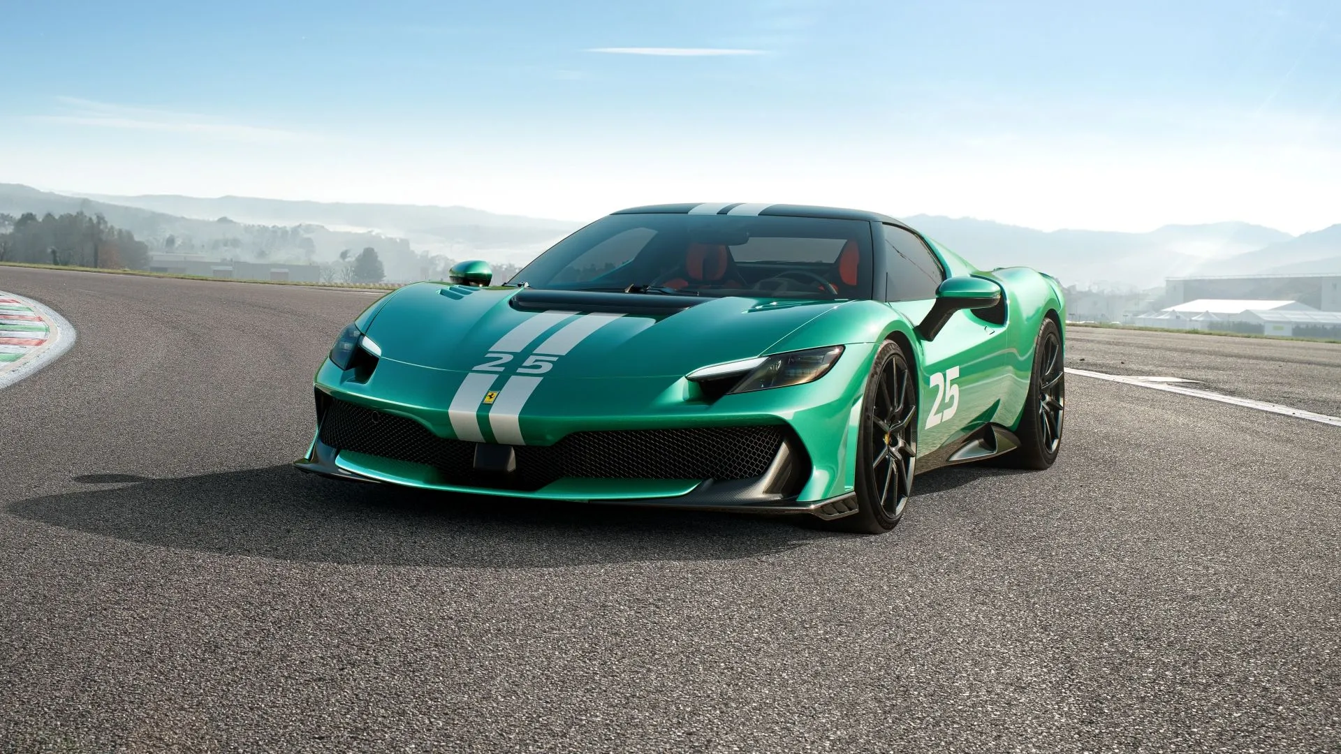 Hình ảnh góc 3/4 phía trước của Ferrari 296 Speciale 2025