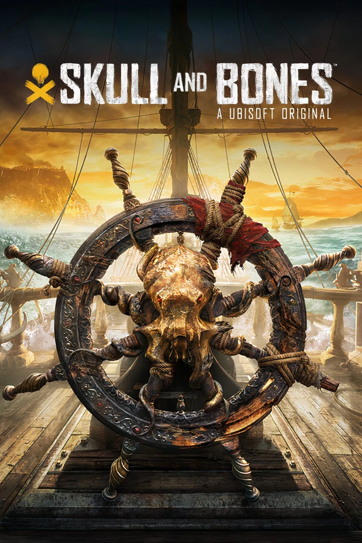Hình ảnh một chiến thuyền cướp biển oai phong trong Skull and Bones, trò chơi từng là DLC cho Assassin's Creed IV: Black Flag.