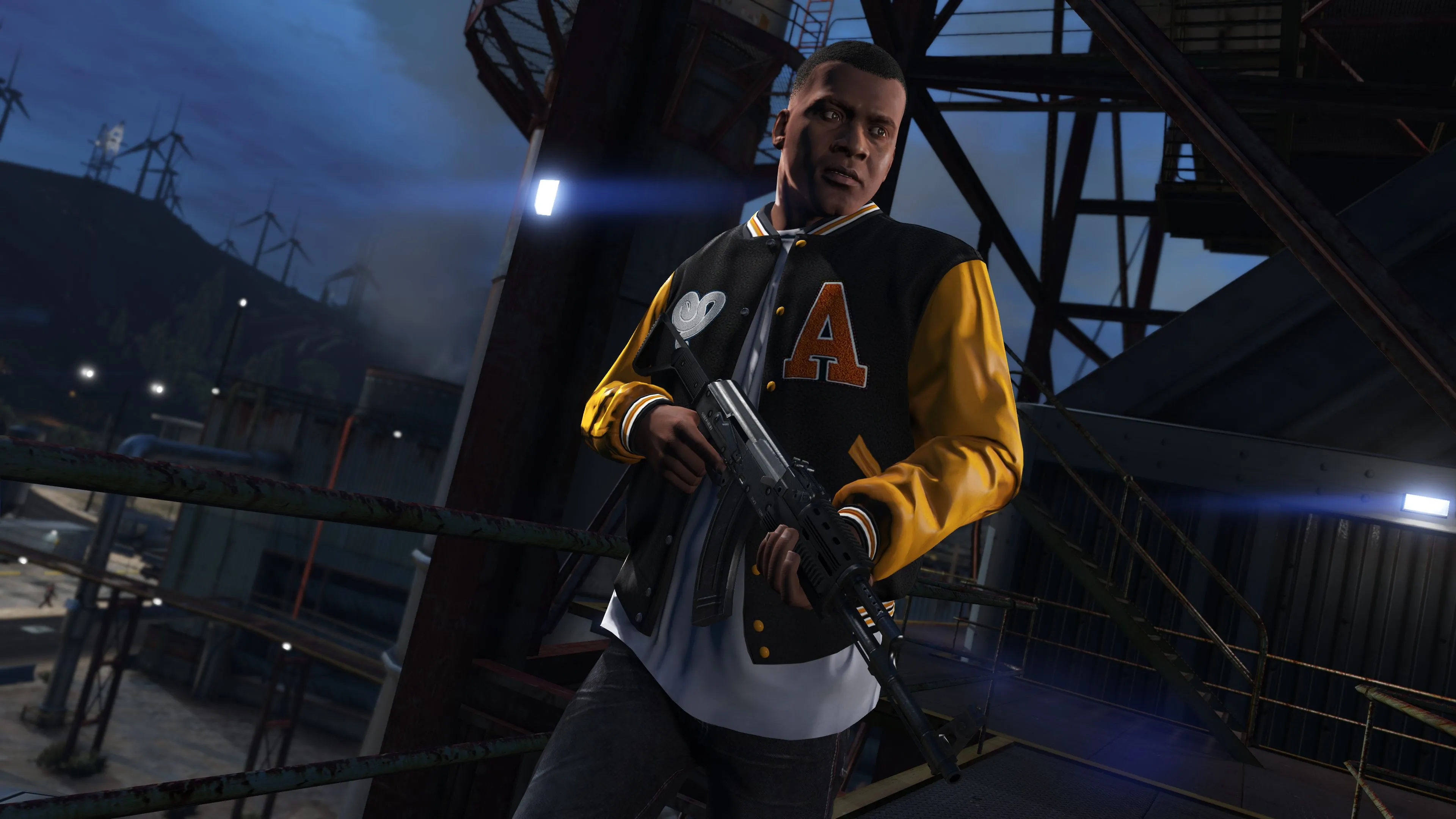 Hình ảnh một nhân vật cầm súng trong game Grand Theft Auto, minh họa cho thông báo mới từ Rockstar Games.