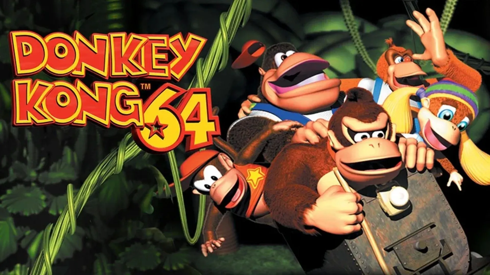 Hình ảnh quảng cáo game Donkey Kong 64, một tựa game platform 3D kinh điển trên Nintendo 64