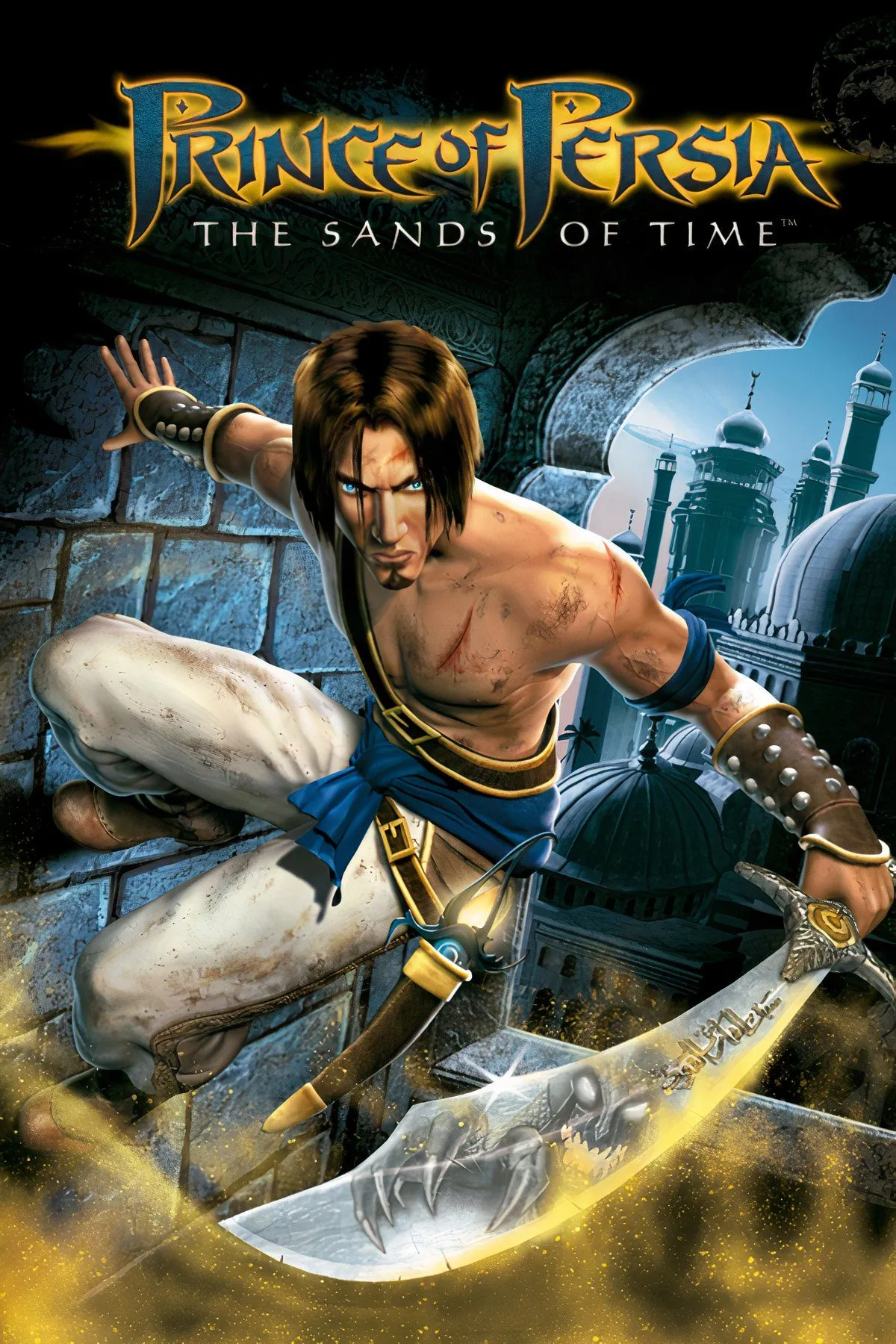 Hoàng tử Ba Tư đang nhảy vượt chướng ngại vật trong Prince of Persia The Sands of Time