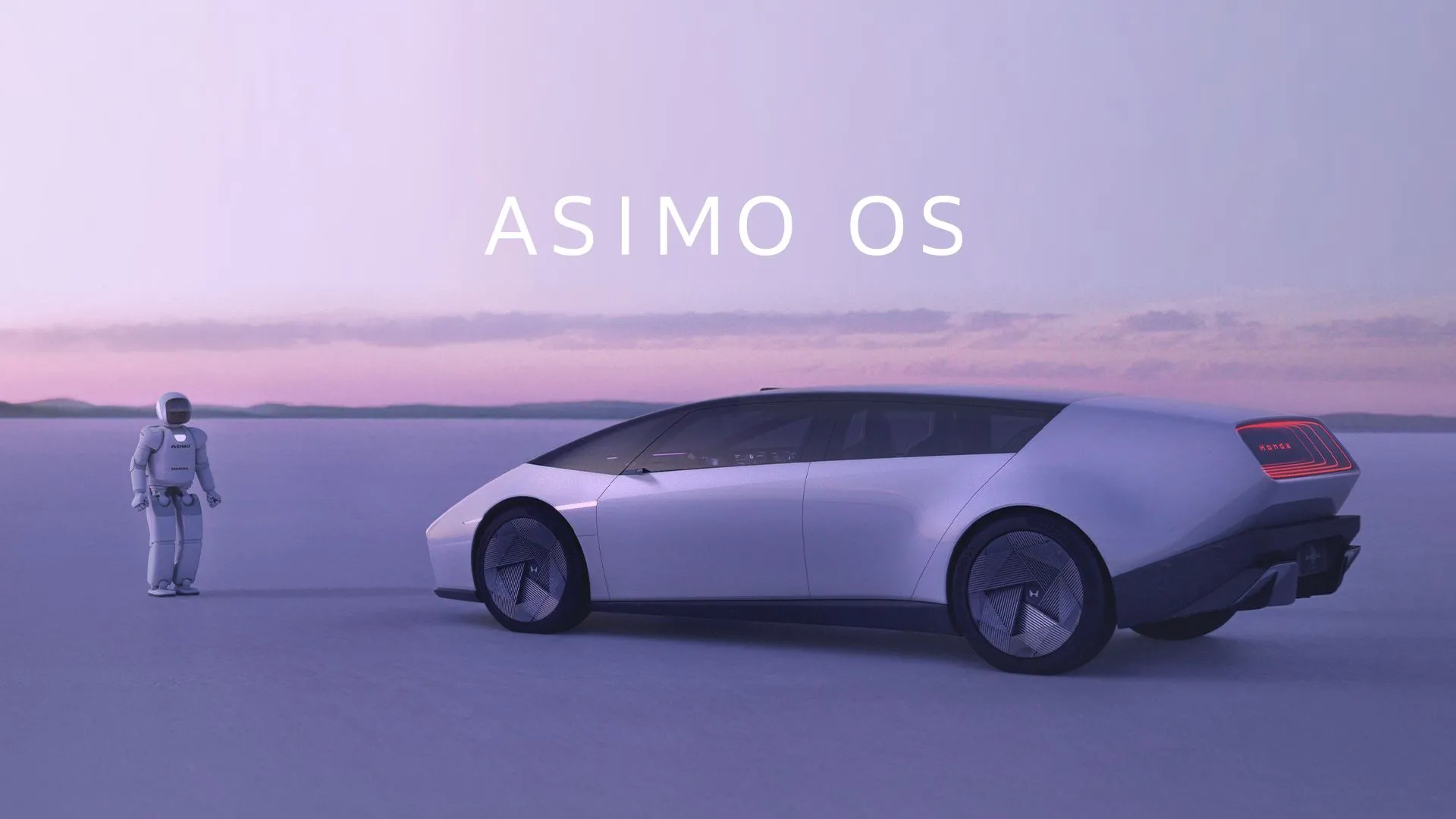 Honda 0 Saloon 2026 cùng robot ASIMO, thể hiện tầm nhìn tích hợp AI và robot học trong ngành ô tô