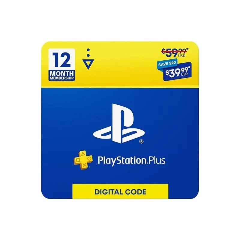 Hộp thẻ đăng ký dịch vụ PlayStation Plus, biểu tượng của gói game miễn phí và ưu đãi