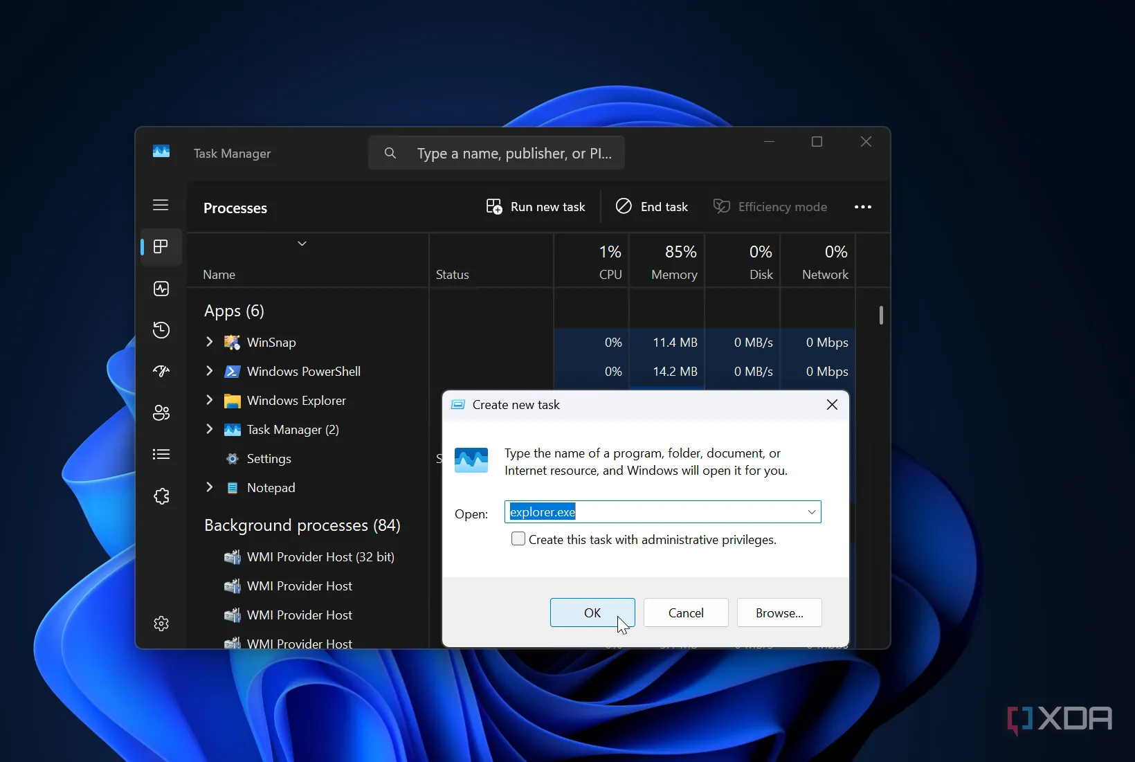 Hướng dẫn khởi động lại File Explorer qua Task Manager trên Windows 11 để khắc phục lỗi chậm.