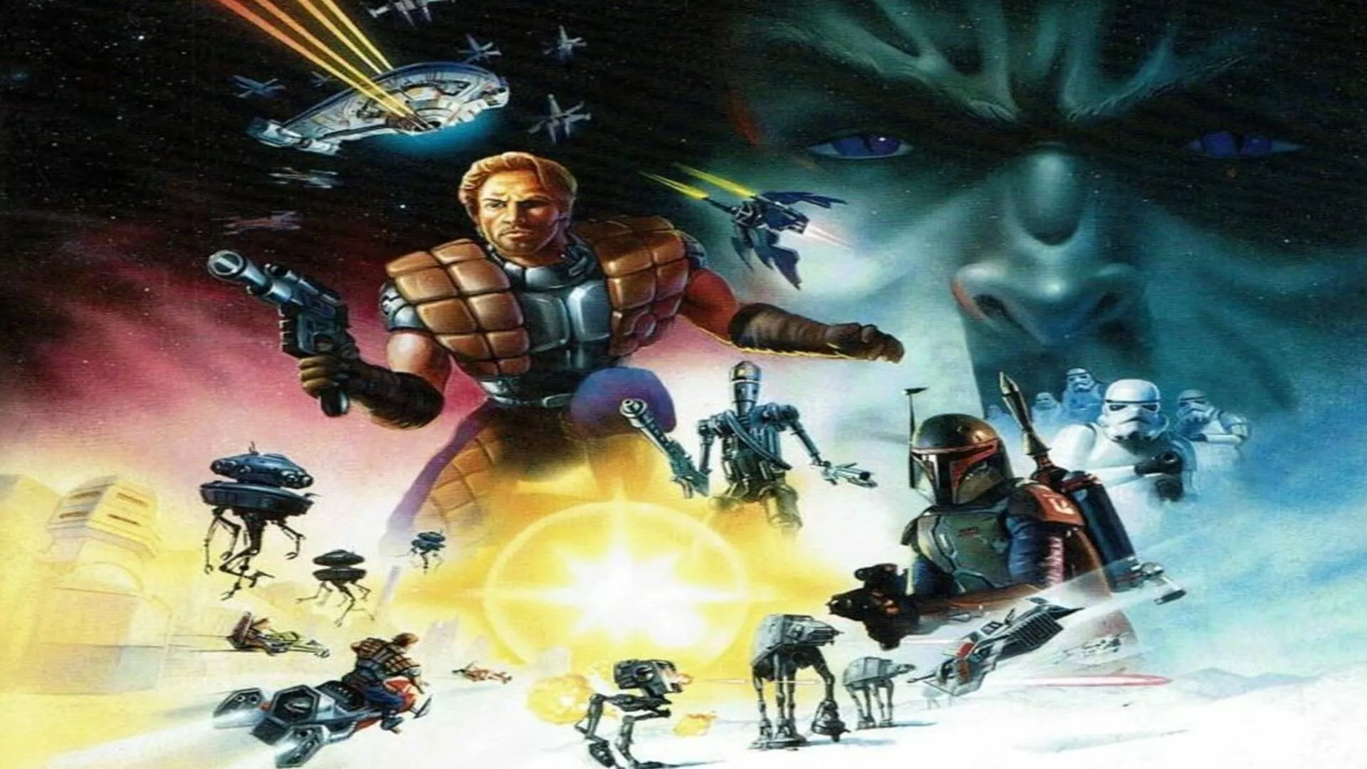 Key art của game Star Wars: Shadows of the Empire, biểu tượng của một câu chuyện huyền thoại trên Nintendo 64 và tiềm năng tái xuất trên Nintendo Switch 2.