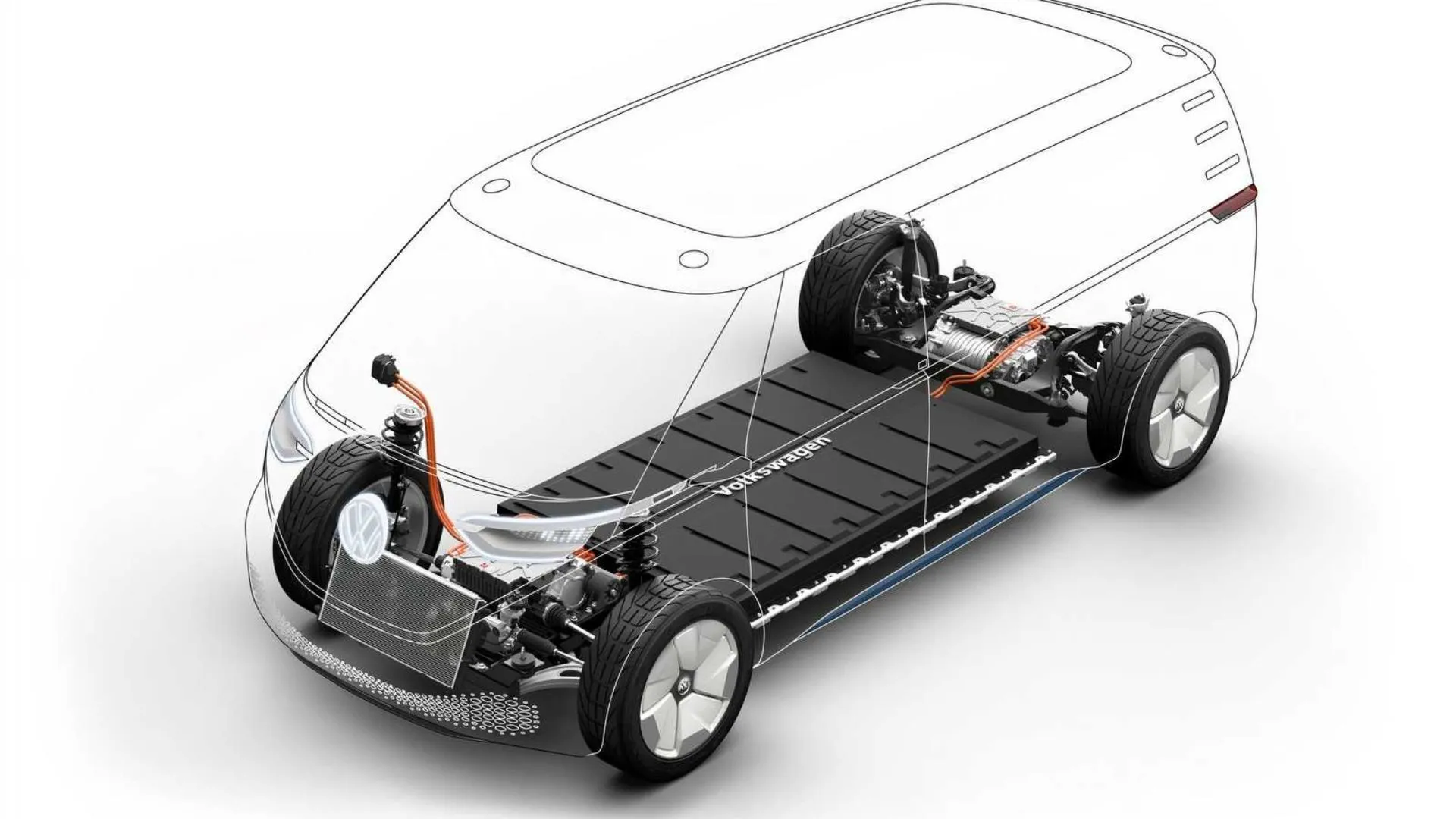 Khối pin của xe Volkswagen ID. Buzz, minh họa cho chiến lược sản xuất pin module toàn cầu của hãng