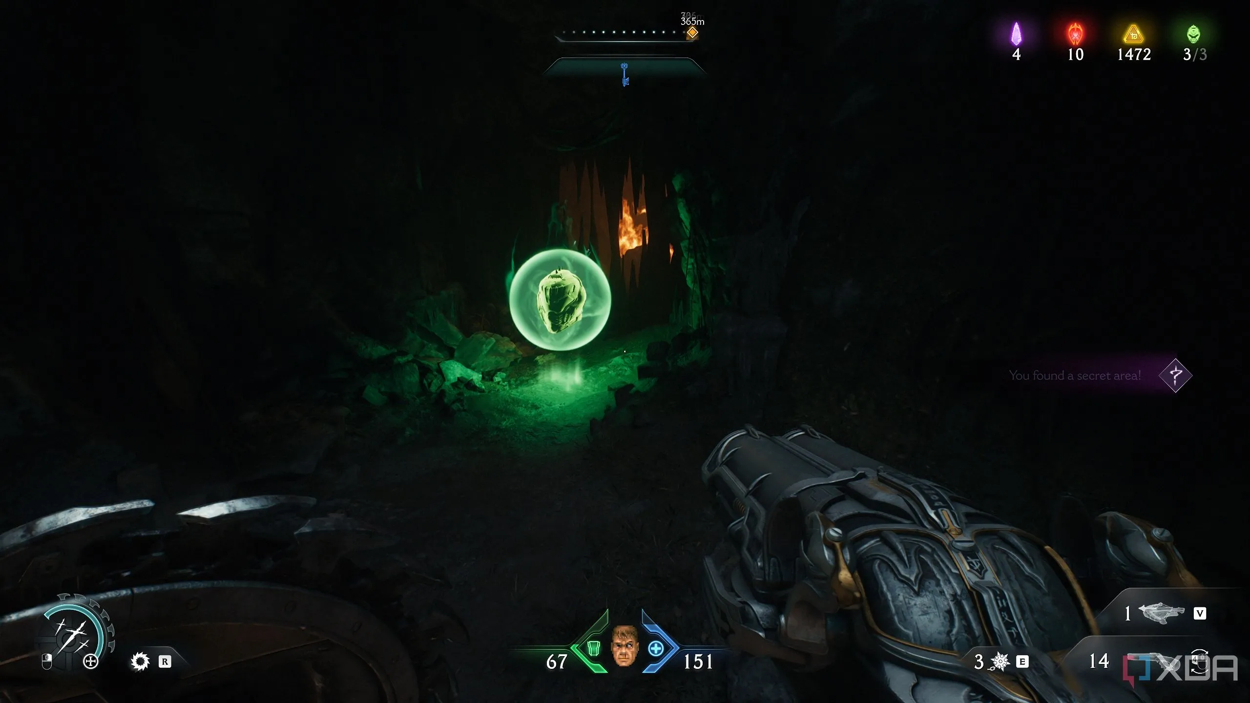 Khu vực bí mật 8 với Life Sigil trong Chapter 20 của Doom: The Dark Ages