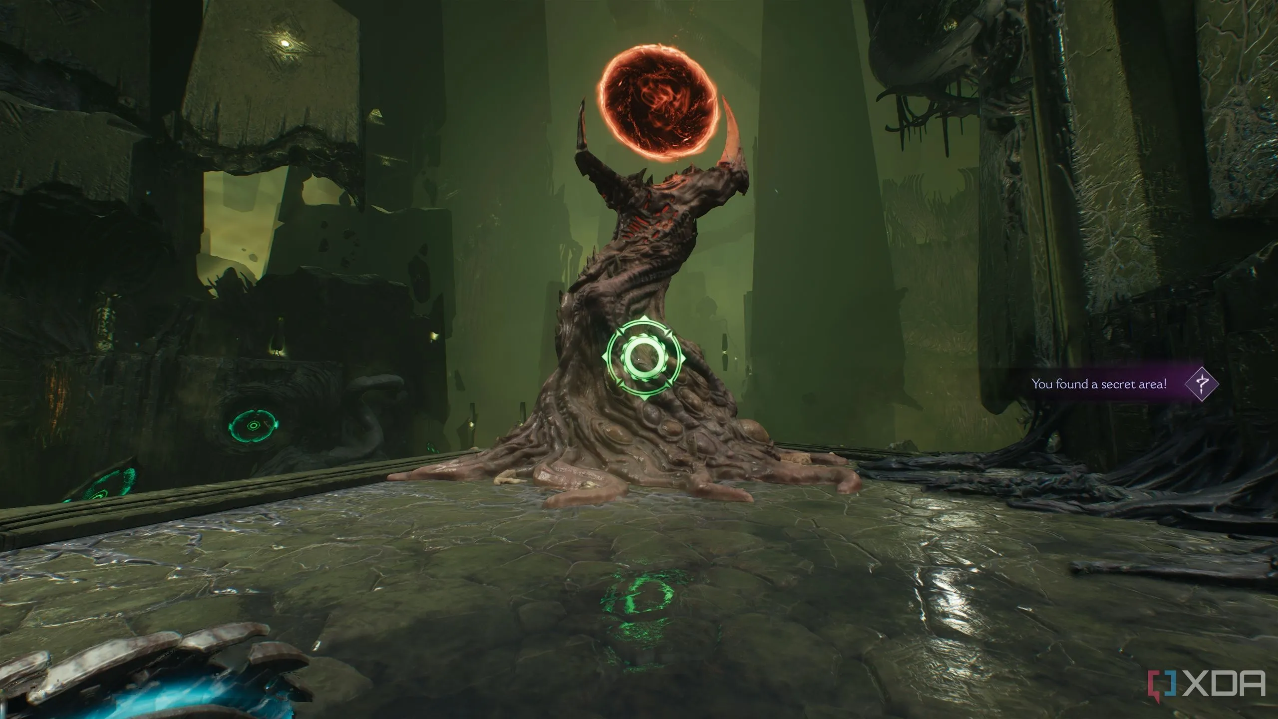 Khu vực bí mật 9 và cổng Gore trong Chapter 15 Doom: The Dark Ages.