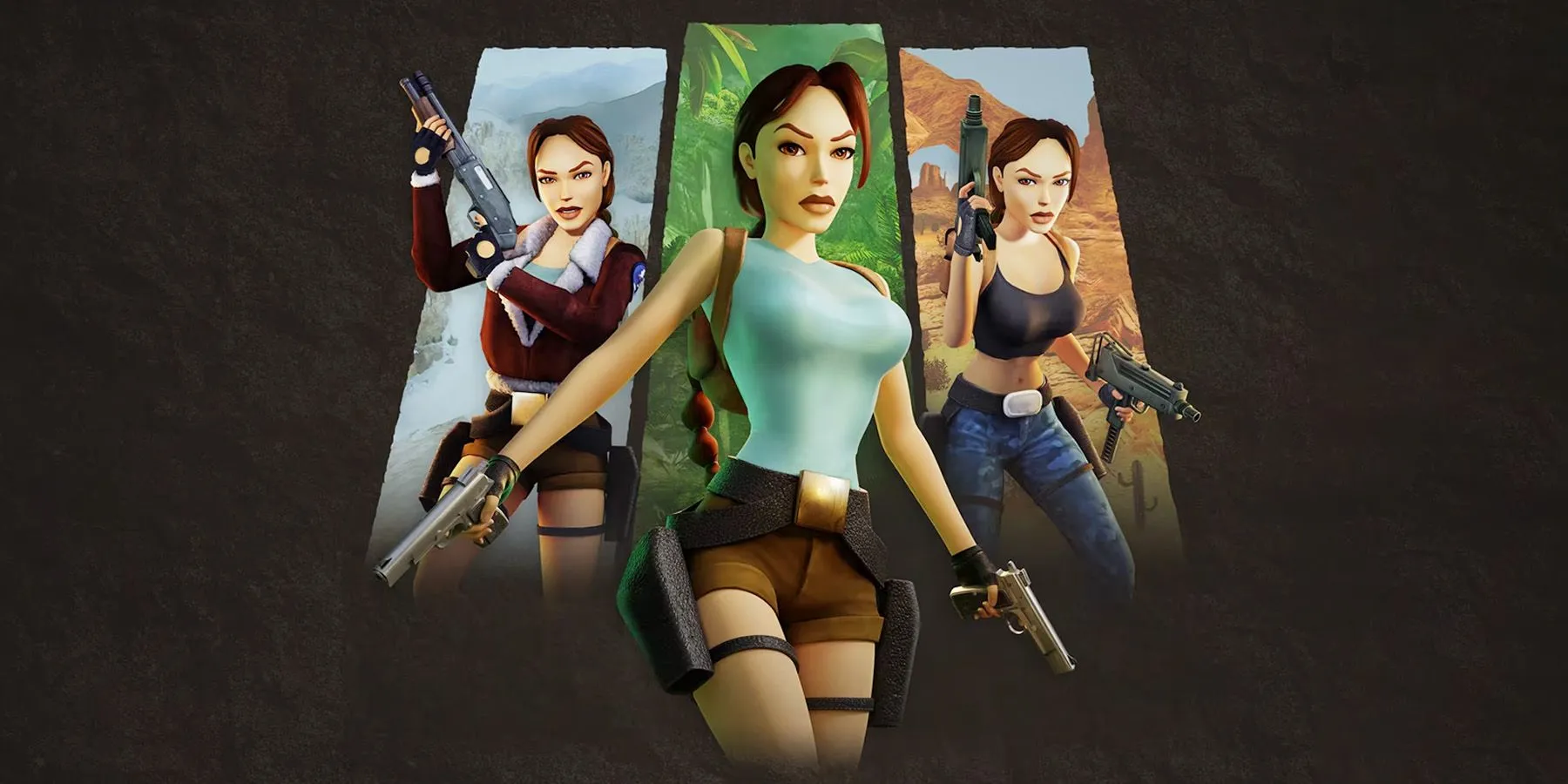 Lara Croft với súng đôi trong Tomb Raider Remastered