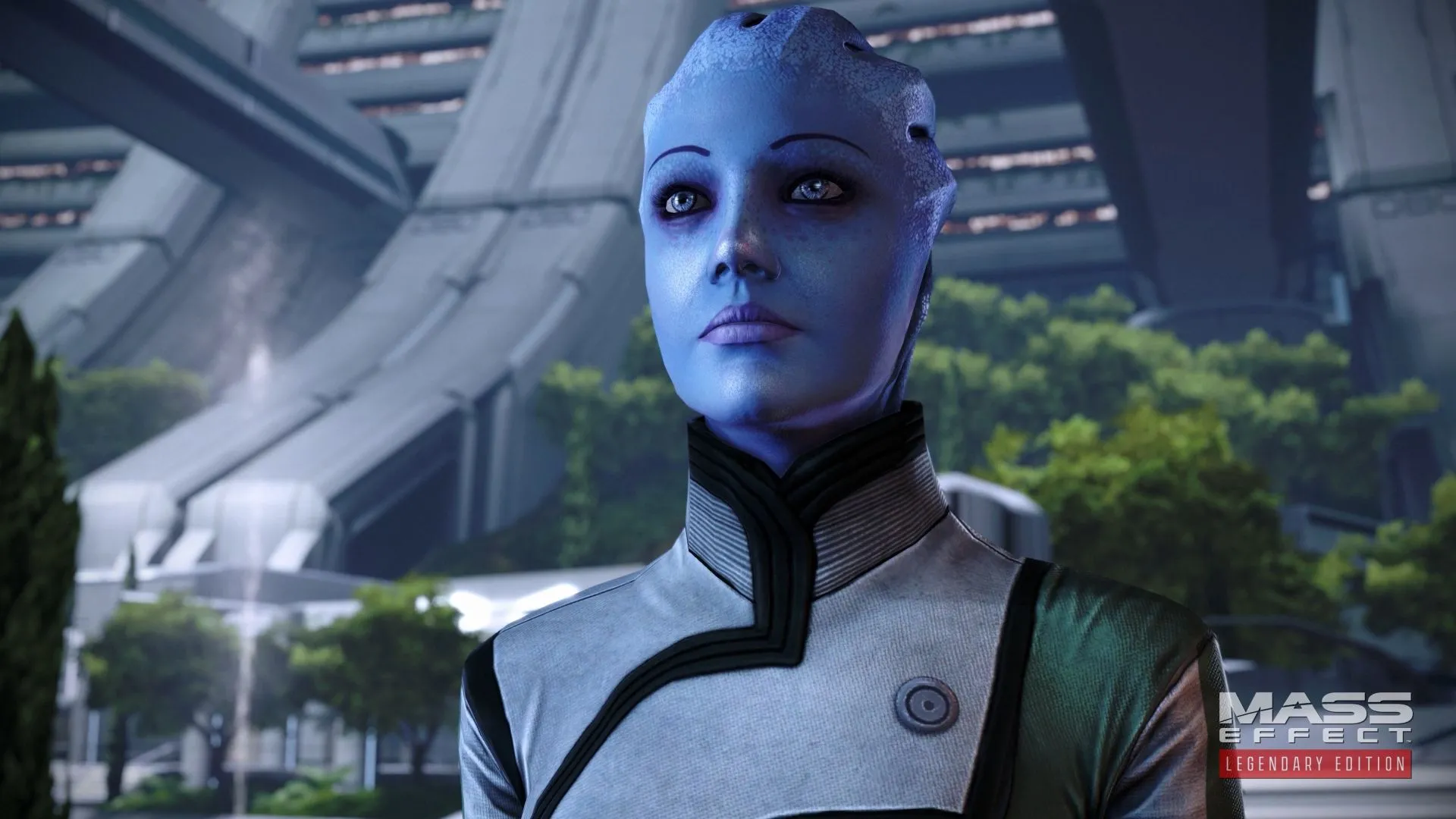 Liara T'Soni với tạo hình quen thuộc, nhân vật được xác nhận trở lại trong Mass Effect 5