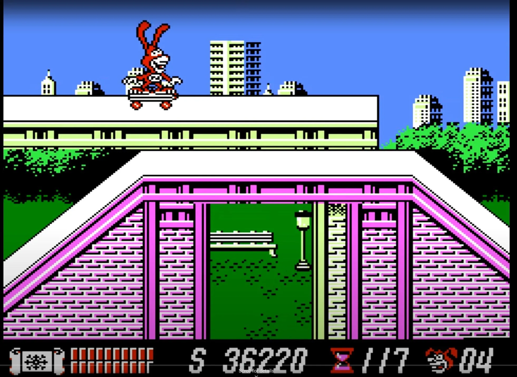 Linh vật Noid trượt ván trong tựa game platformer Yo! Noid trên NES, biểu tượng hợp tác cùng Domino's.